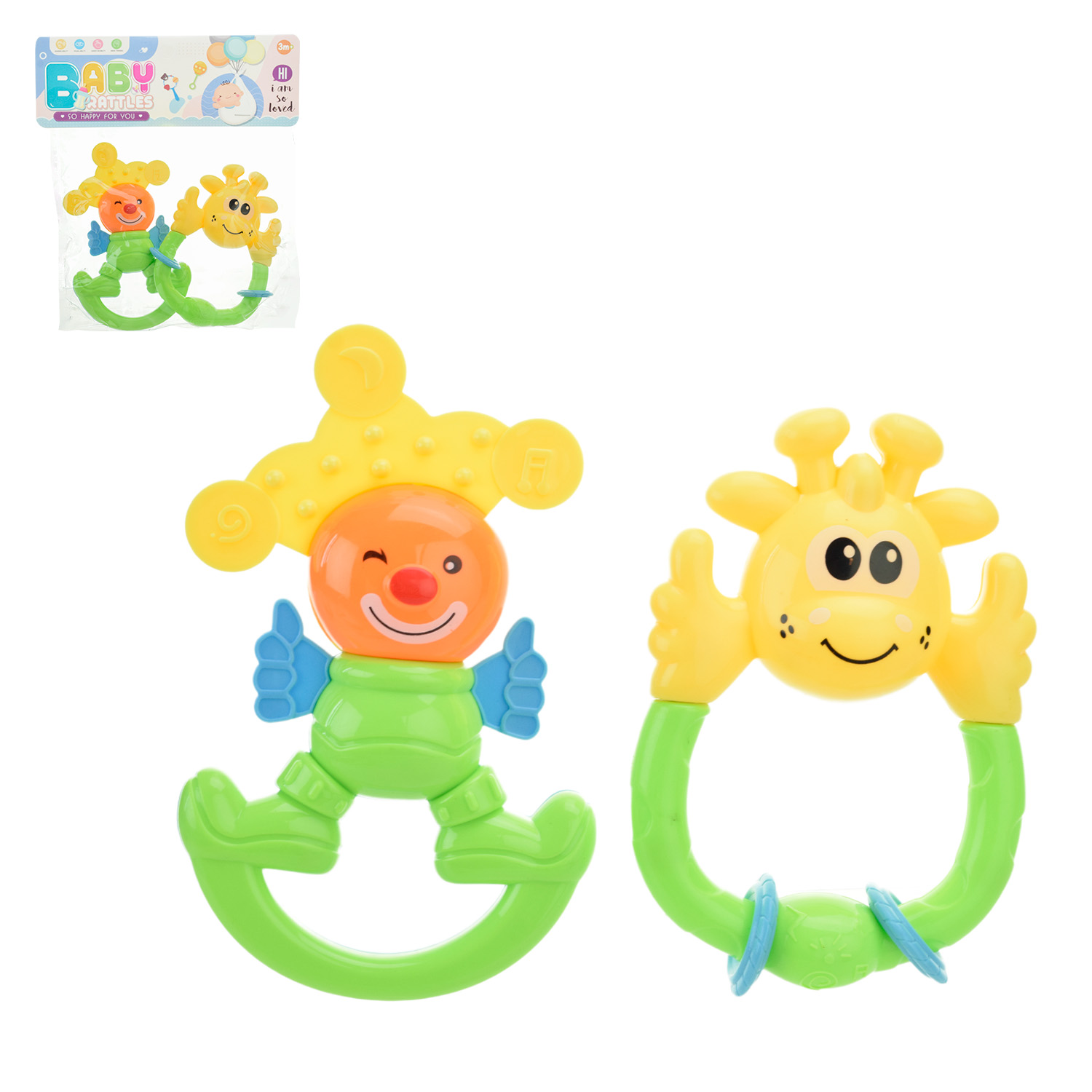 Брязкальце у ручку арт. 171-7 (300шт/2) 2 одиниці в наборі, пакет 25*20см