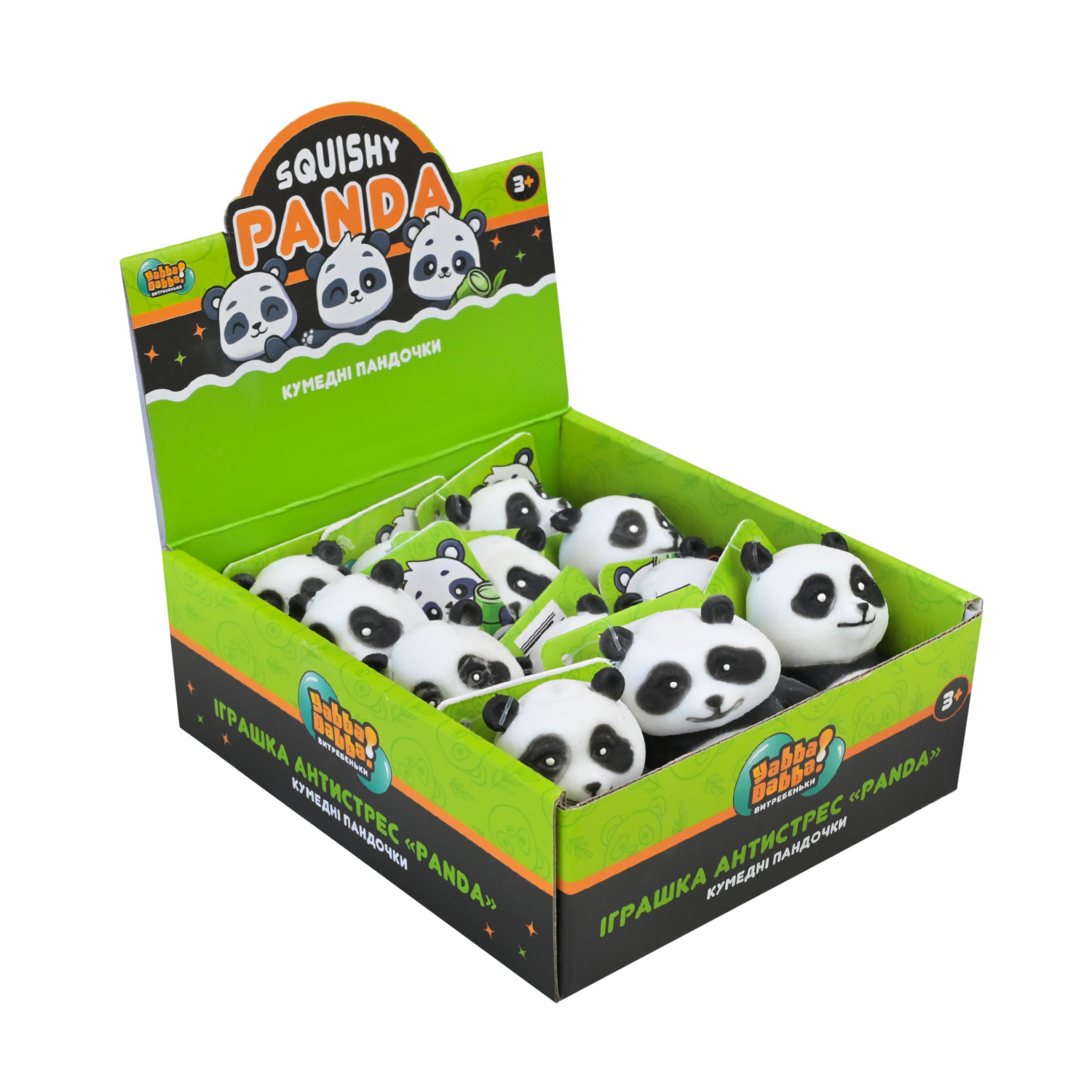 Антистрес YabbaDabba арт. YD2557 (72шт) панда з піском 12 шт р-р 7см, у дисплей боксі 15*17*6см