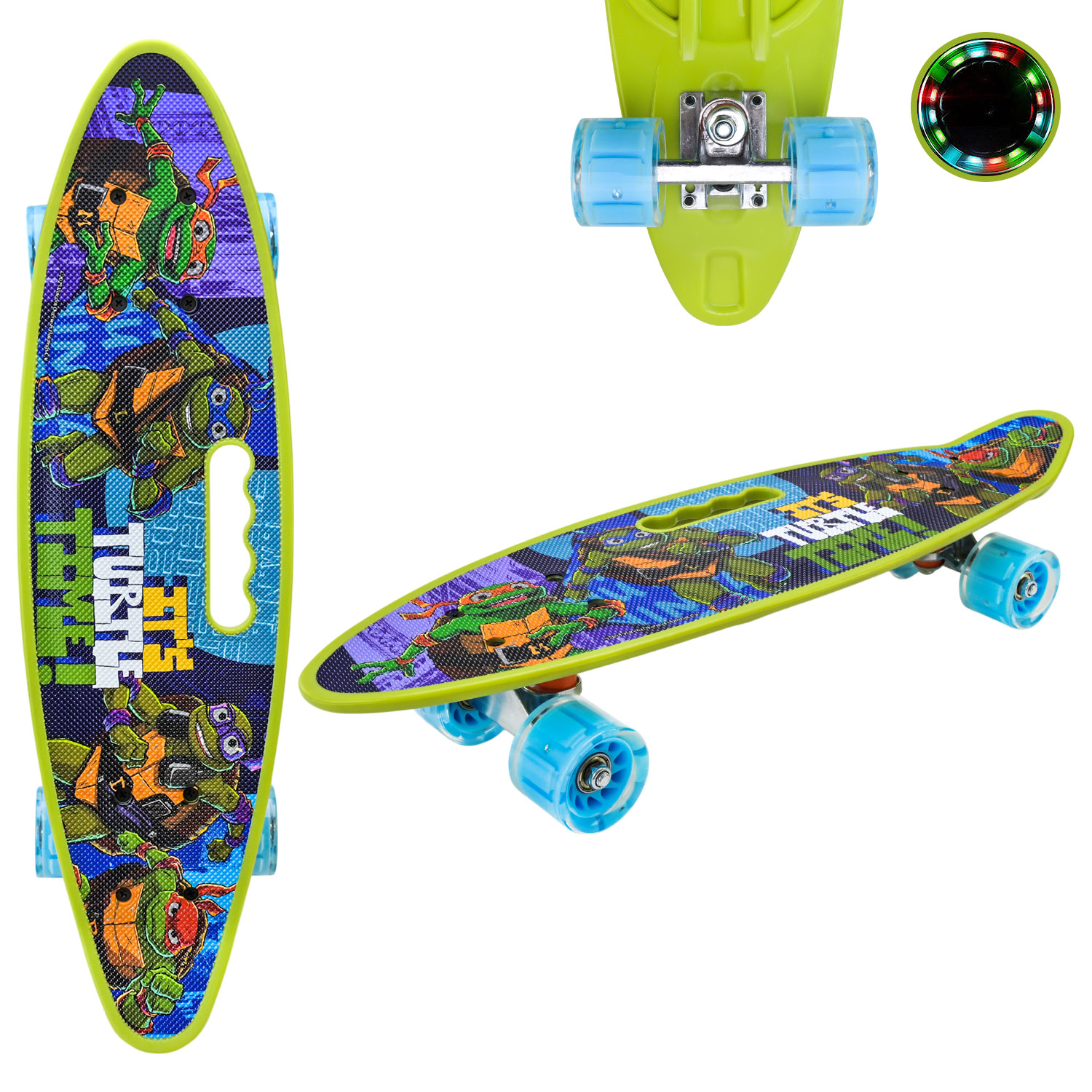 Пенні Борд арт. TM2509 (8шт) 60*16 см TMNT,колеса PU світло 60х17х12 см
