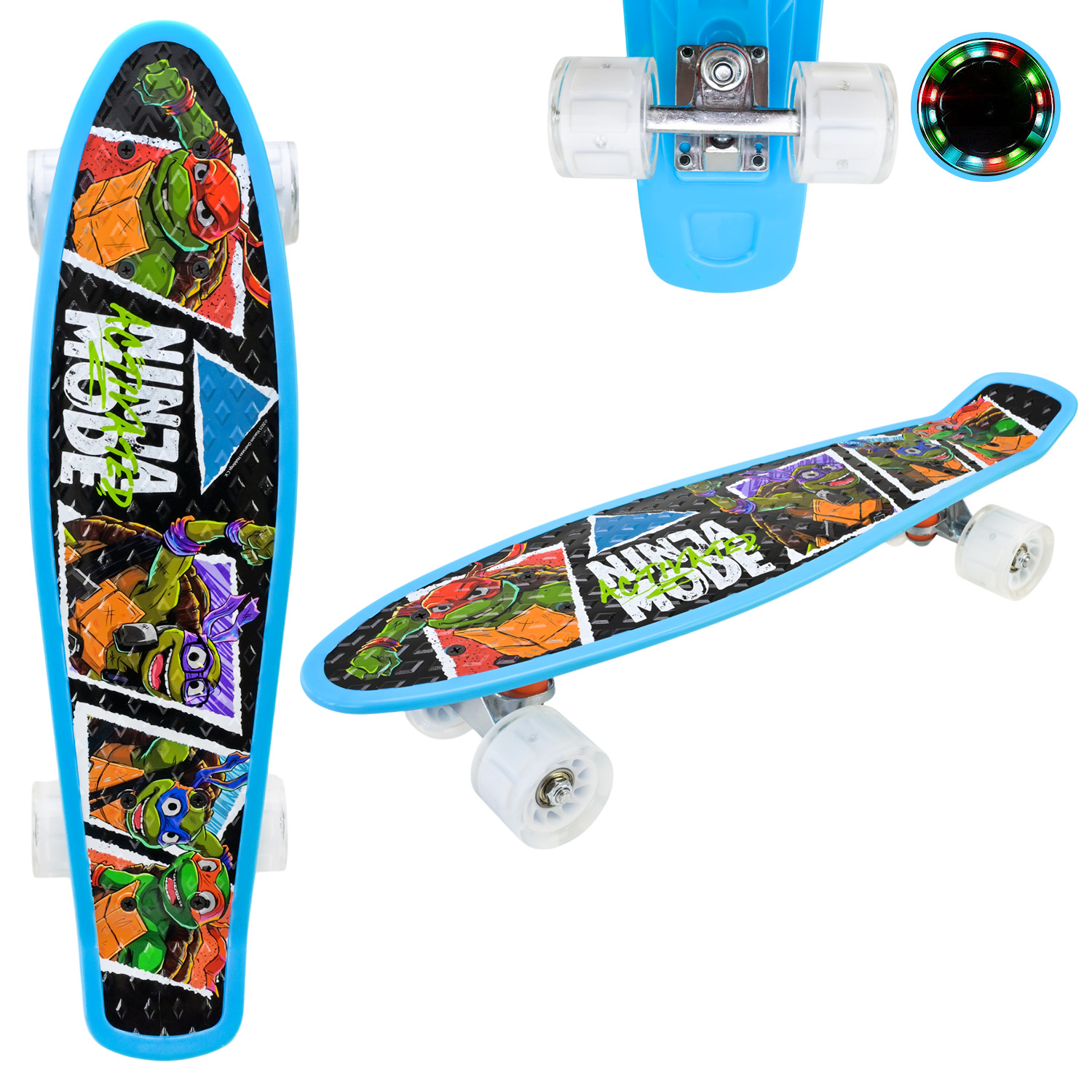 Пенні Борд арт. TM2508 (8шт) 56*15 см TMNT,колеса PU світло 56х15х13 см