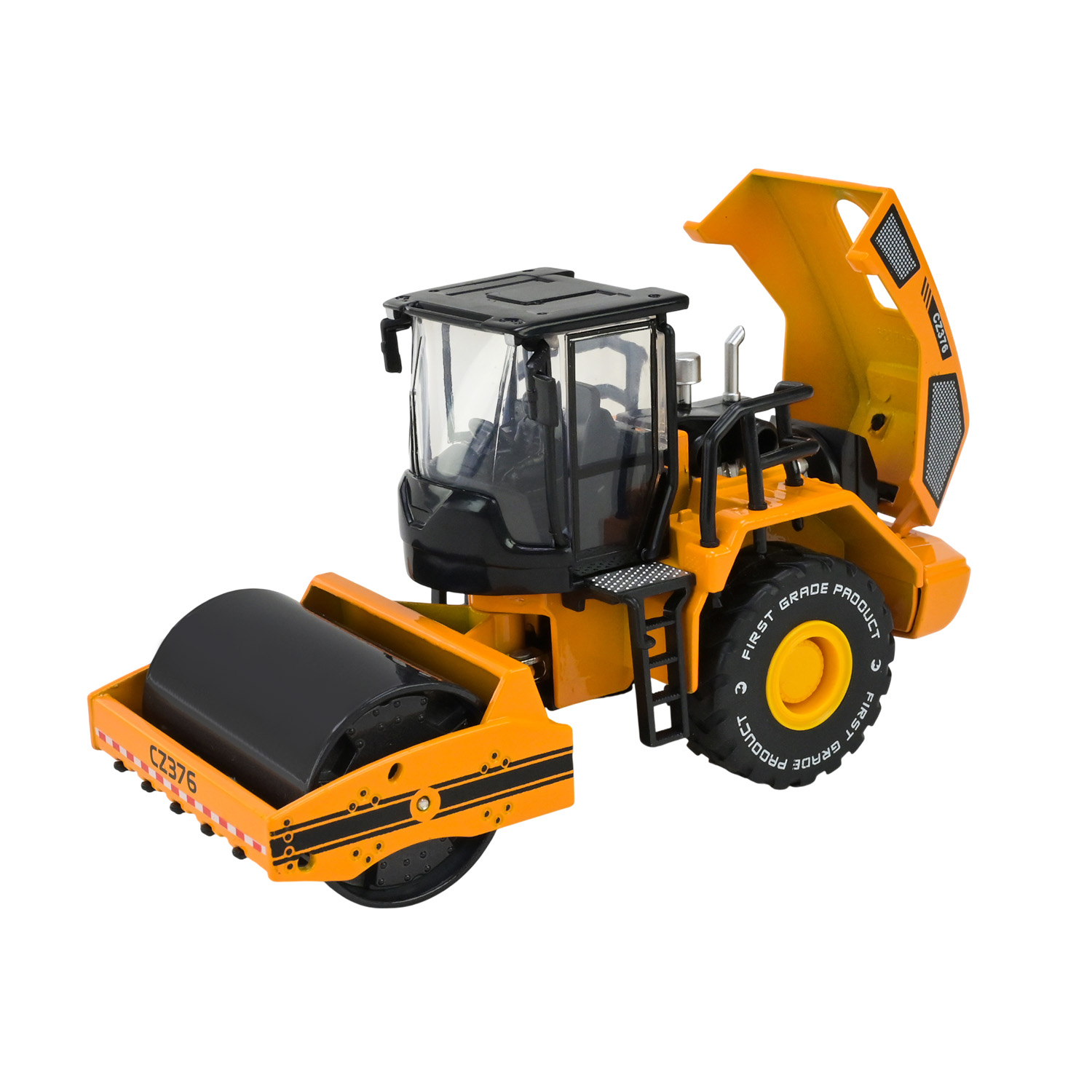 Будтехніка мет. АВТОПРОМ арт.68376(AP7757) (24шт/2), 1:50 Однобарабанний коток,рухливі деталі,у короб. 26,5*13,5*8,5см