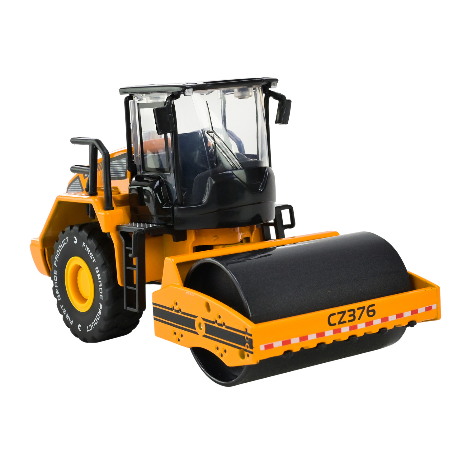 Будтехніка мет. АВТОПРОМ арт.68376(AP7757) (24шт/2), 1:50 Однобарабанний коток,рухливі деталі,у короб. 26,5*13,5*8,5см