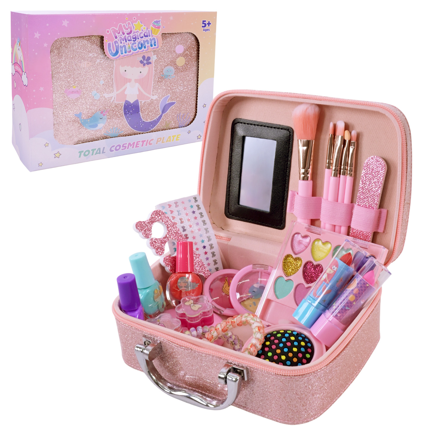 Набір дитячої косметики арт. 2104H (24шт/2) тіні, лаки, аксес валіза 21*15*9