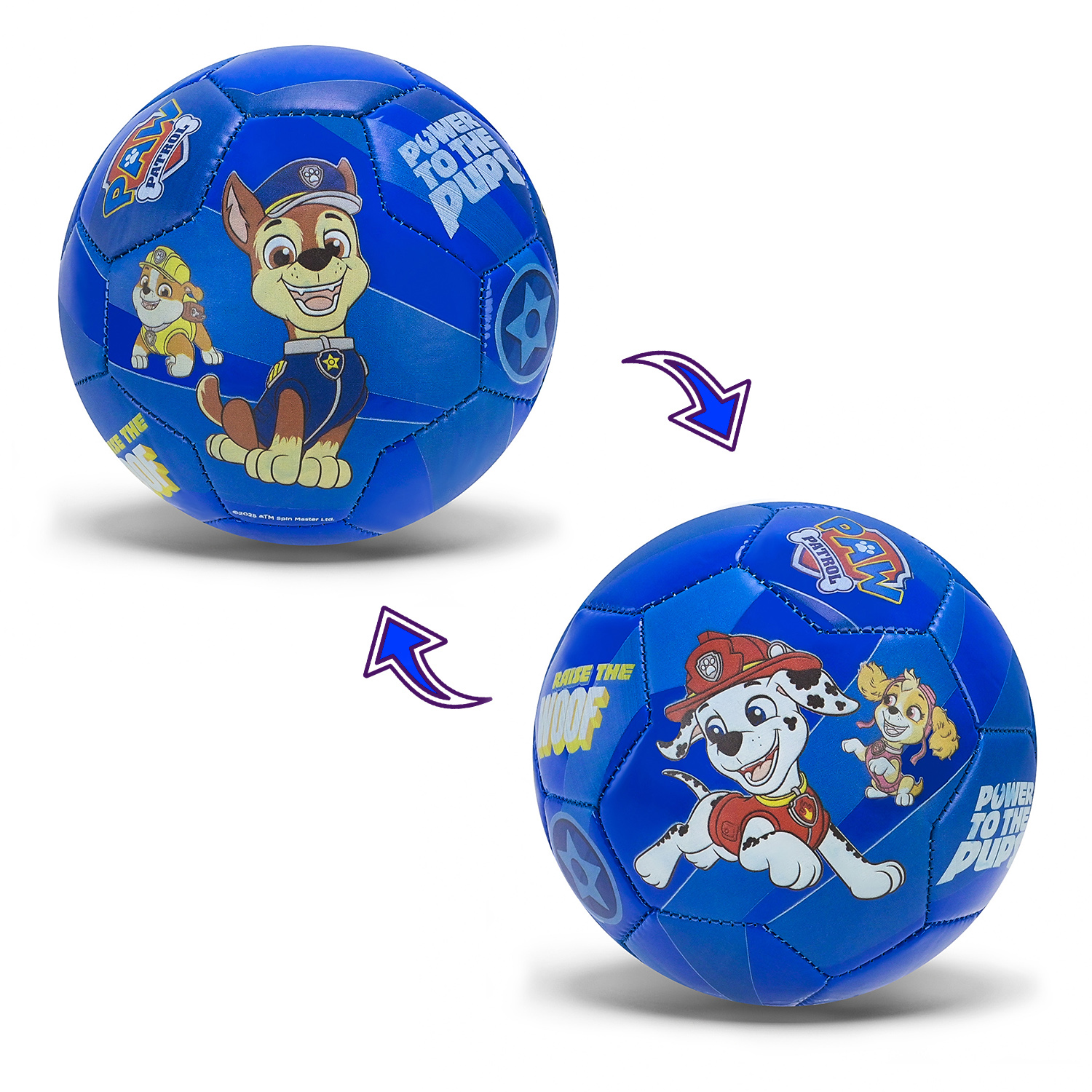 М'яч футбольний арт. PP2509 (200шт)  №2, Paw Patrol PVC 100 гр синій
