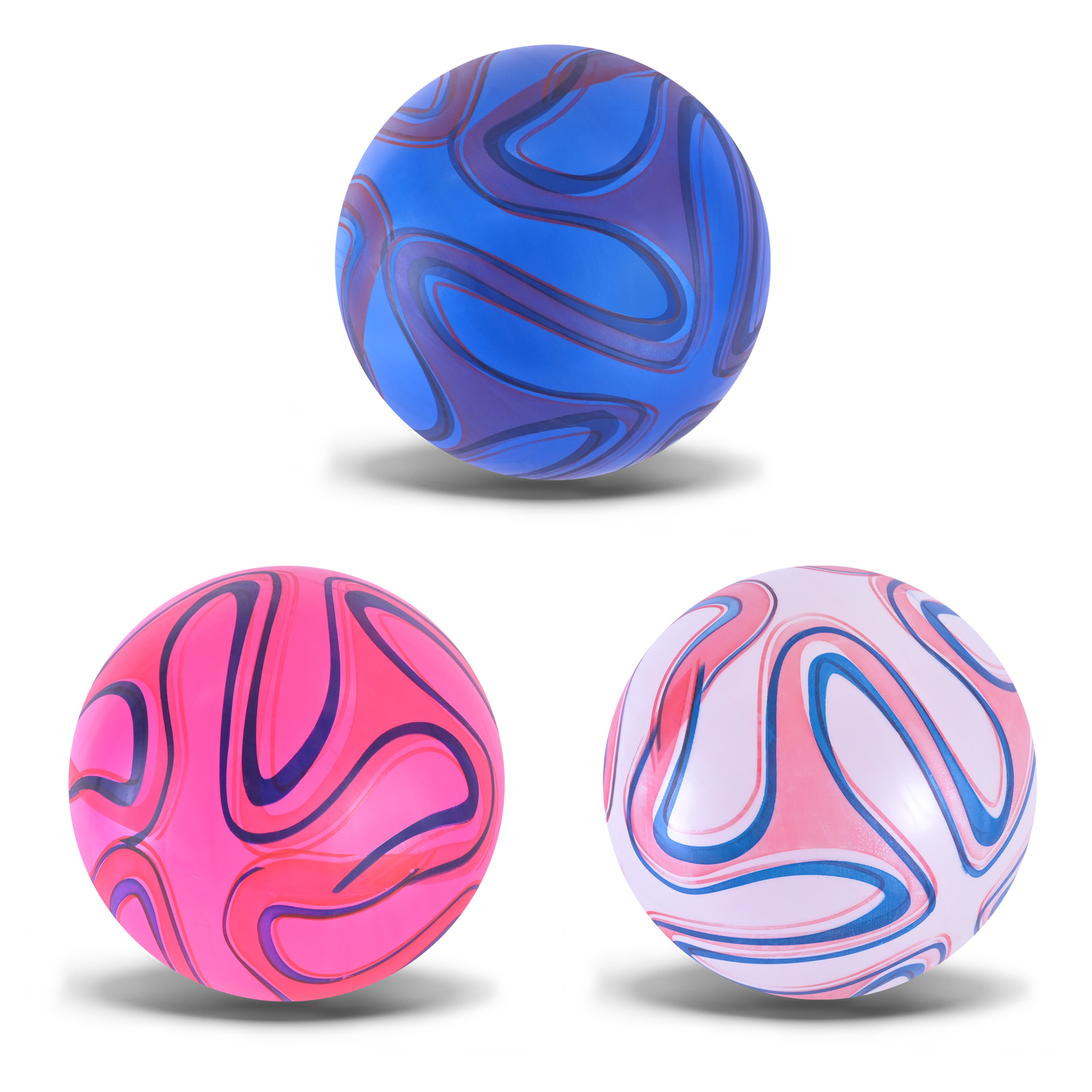 М'яч гумовий арт. RB24376 (600шт) 9'' 60 грамів у пакеті 3кольор