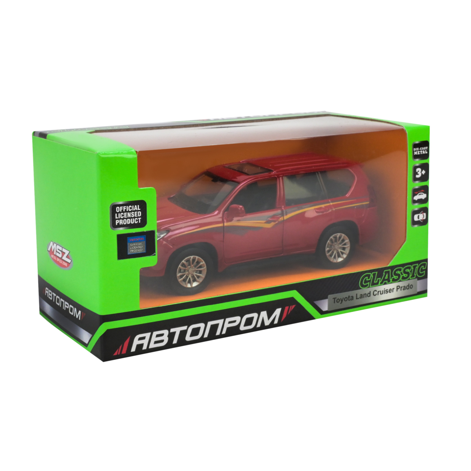 Іграшка машина мет. АВТОПРОМ арт. 10002 (48шт/2) 5 inch,3 кольори Toyota Land Cruiser Prado, відкр.двері, у кор.16,5*7*8см