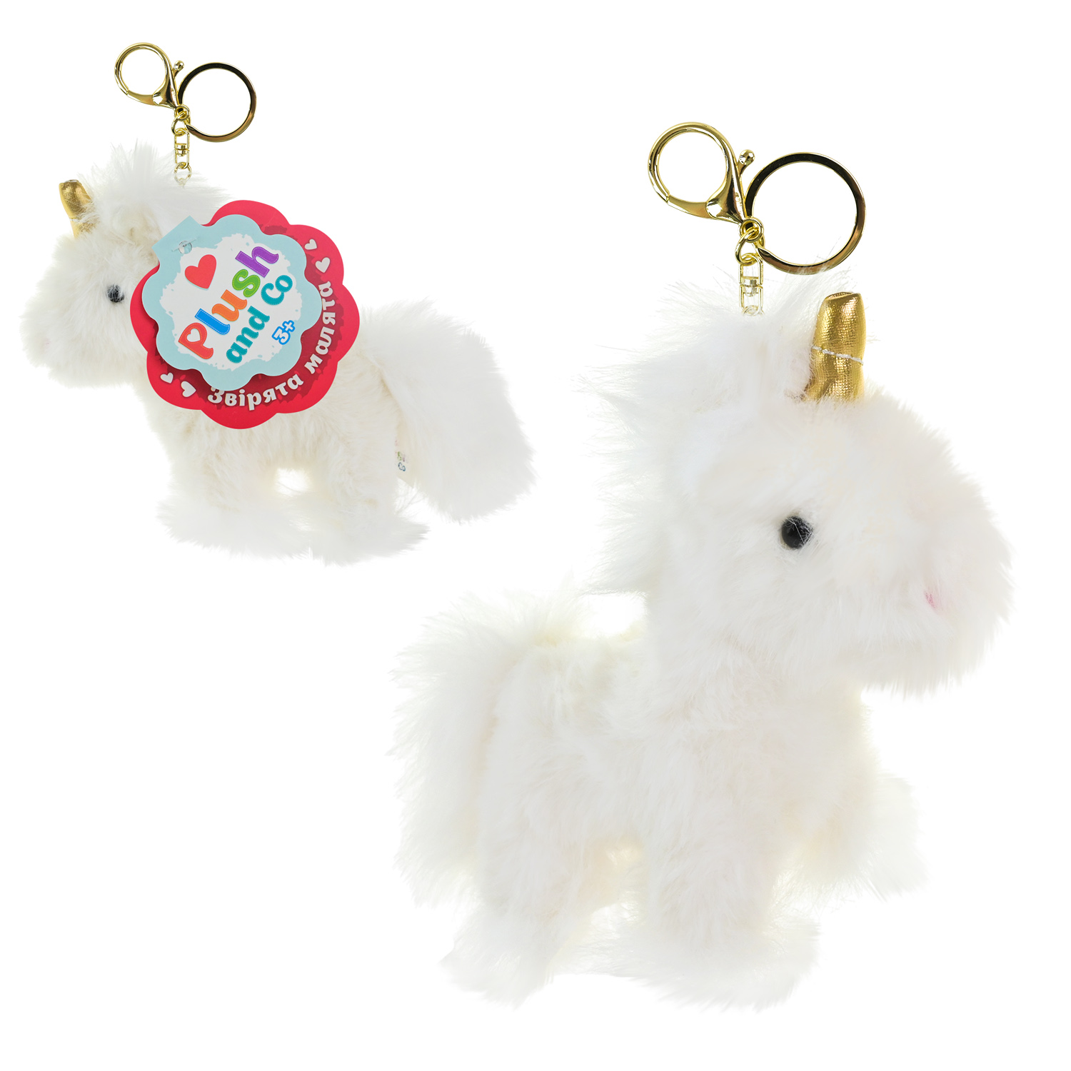 М'яка іграшка Plush and Co арт. PLC25021 (200шт) білий єдиноріг брелок 15см
