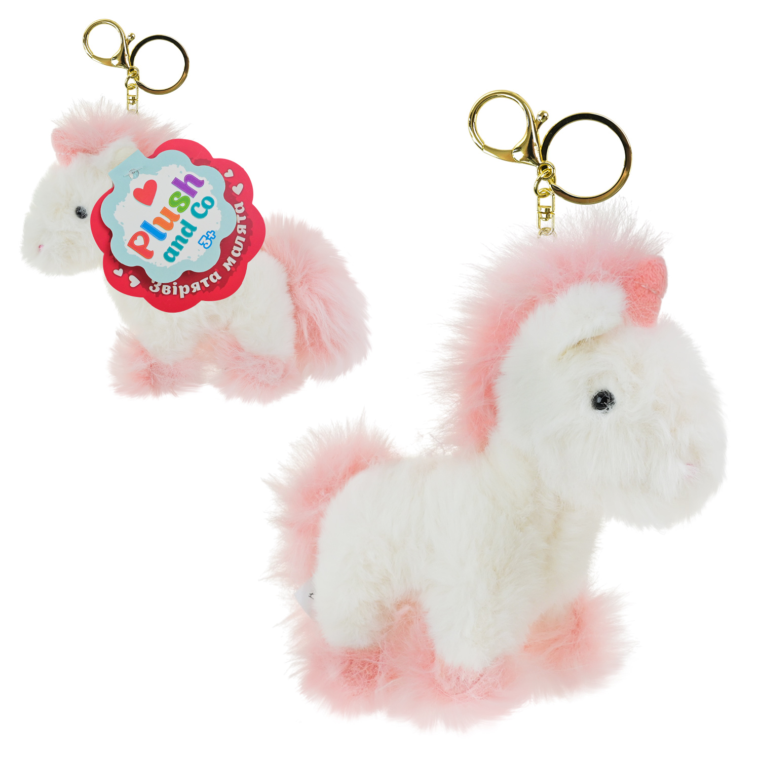 М'яка іграшка Plush and Co арт. PLC25022 (200шт) рожевий єдиноріг брелок 15см