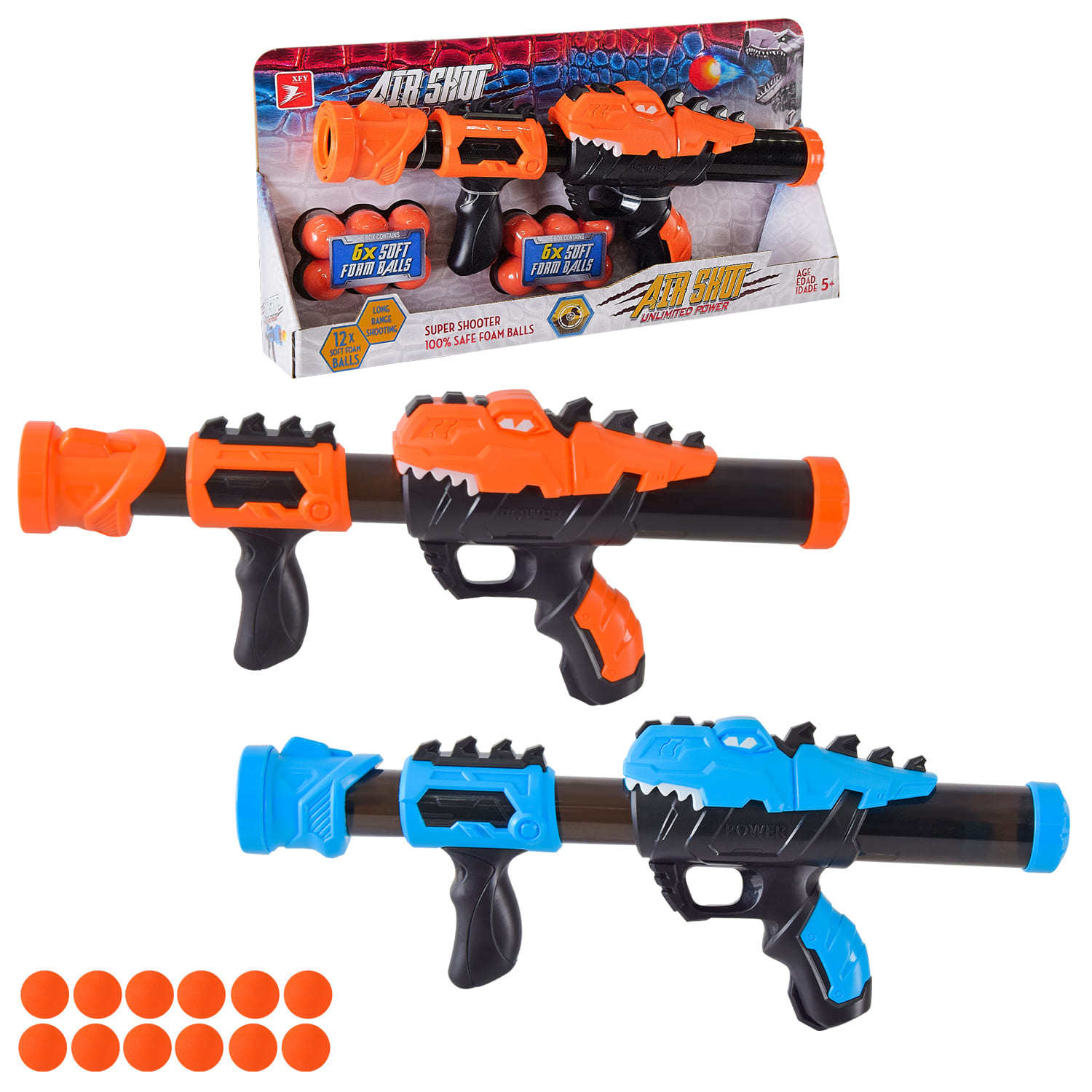 Зброя помпова арт. KY02-2 (48шт/2) 2 кольори, поролонові кульки, планш. 41,5*6,7*19,5см