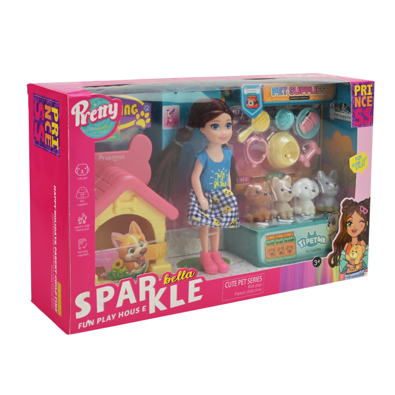 Лялька арт. 7018 (24шт) у наборі, мікс 2 види, аксес короб. 30*20*5см