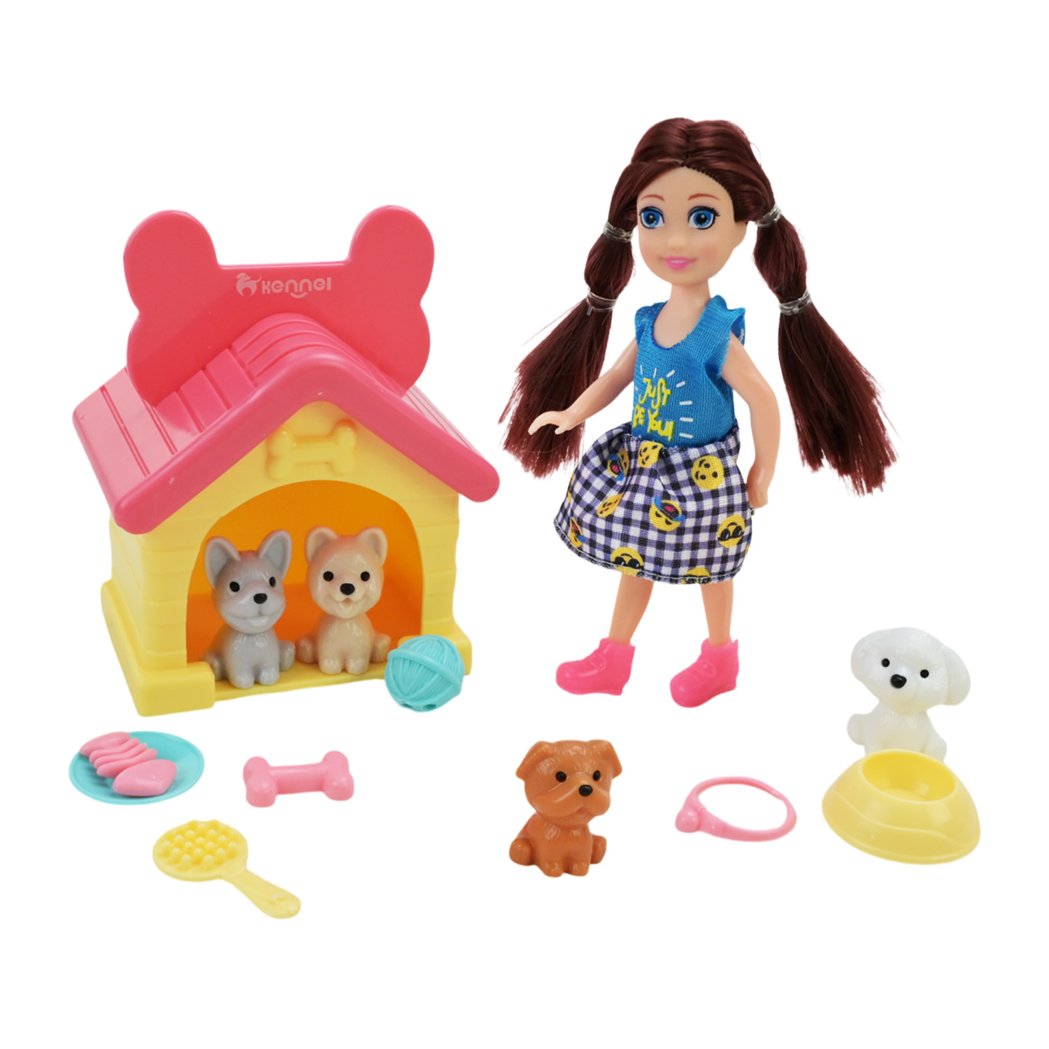 Лялька арт. 7018 (24шт) у наборі, мікс 2 види, аксес короб. 30*20*5см