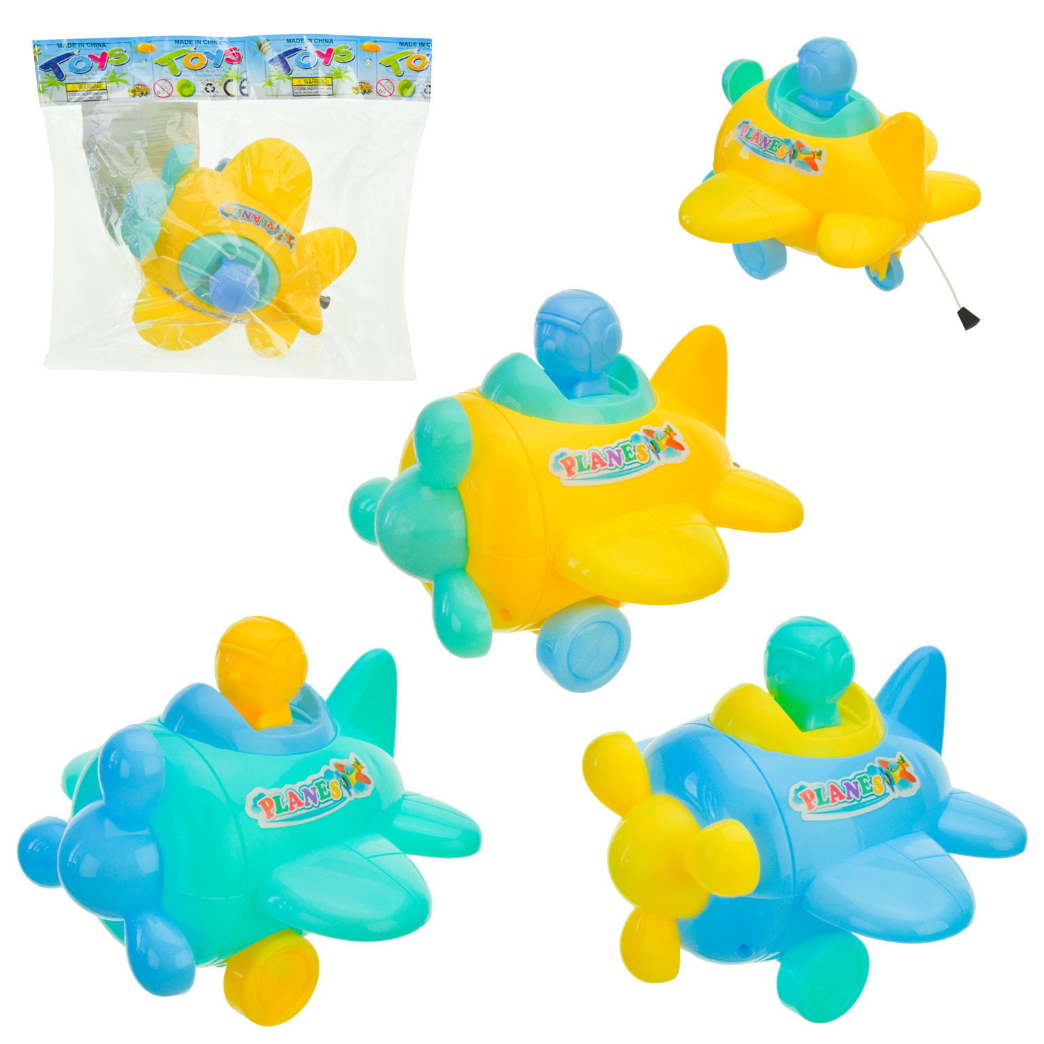 Літачок заводний арт. 552-1 (360шт/2) 3 кольори мікс, пакет 12,5*13,5*11см