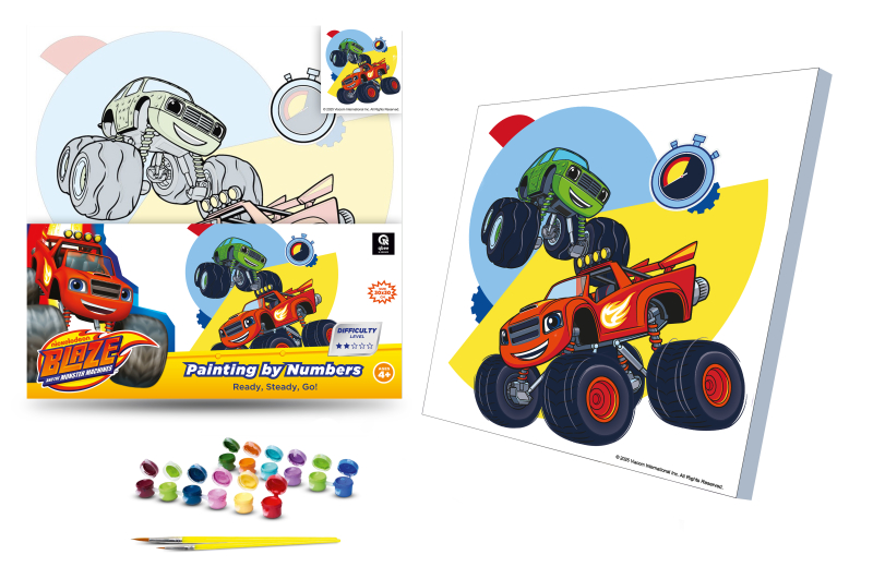 Набір для розпису по номерах 30х30 см QB913-002 "Блиск: На старт, увага, руш!" qbee