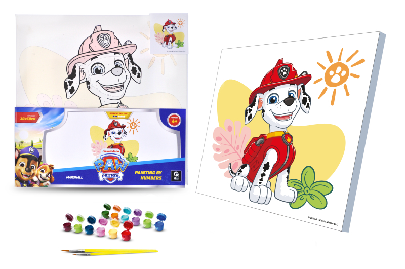 Набір для розпису по номерах 30х30 см QB913-013 "Щенячий патруль: Маршал" qbee