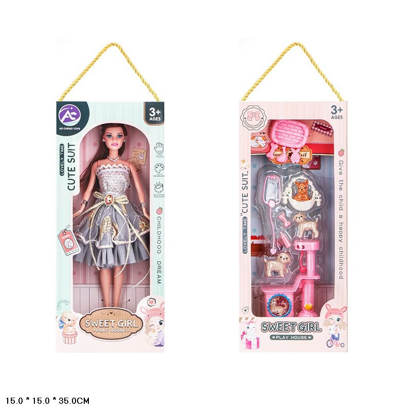 Лялька арт. TG247A-4 (30шт/2) в стильній сукні, з аксесуарами короб. 15*15*35 см