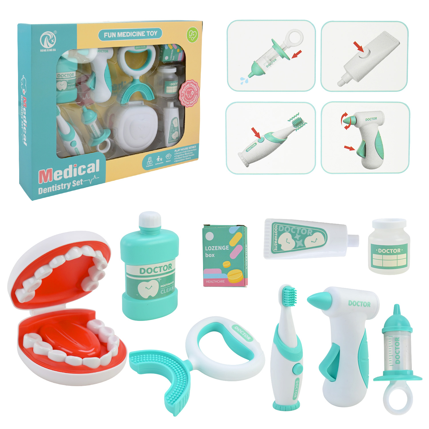 Лікар арт. RX-873A (48шт/2)  набір стоматолог, аксес короб. 34*28*8 см