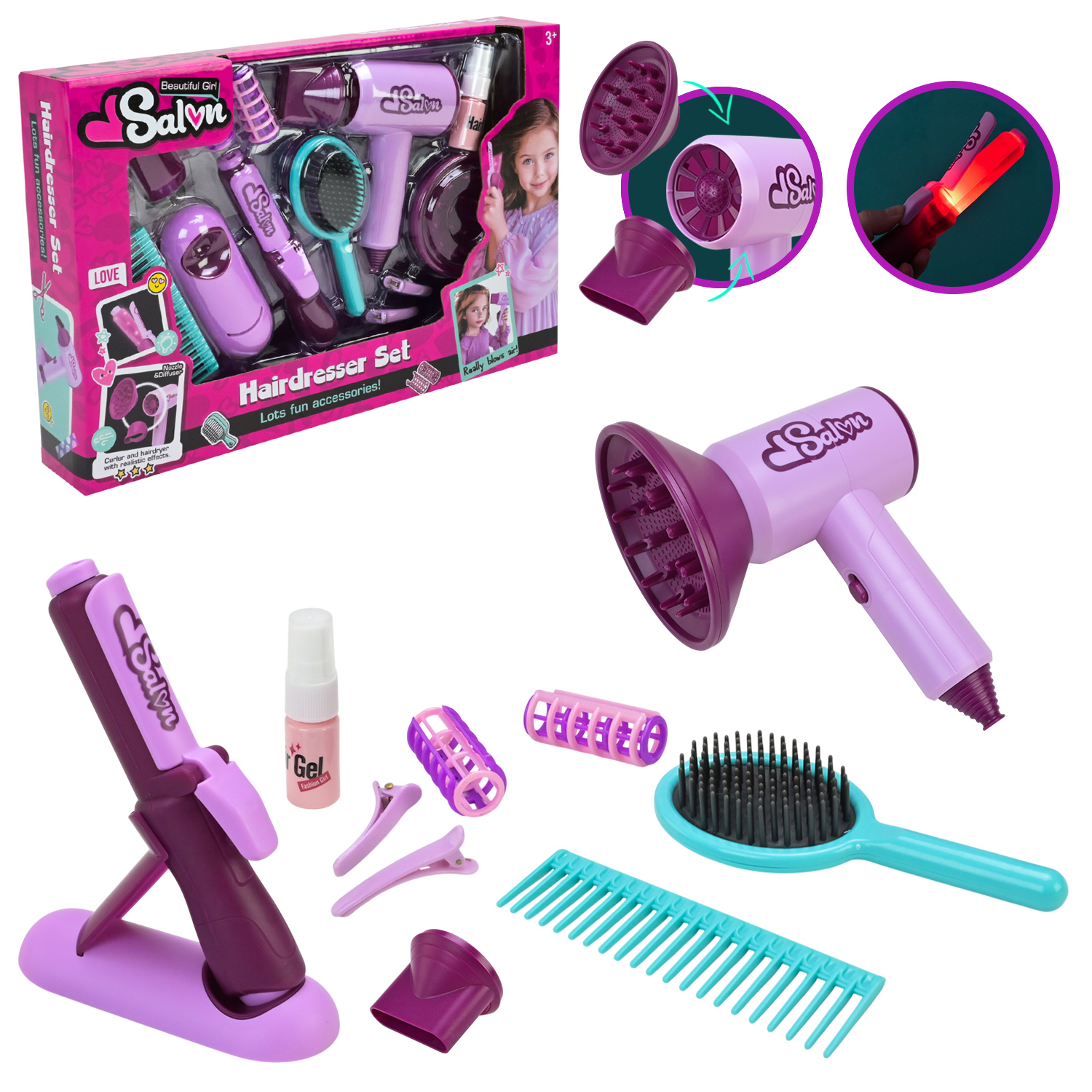 Перукар арт. YLQ-120 (36шт/2)  фен, аксес короб. 40*7*28 см