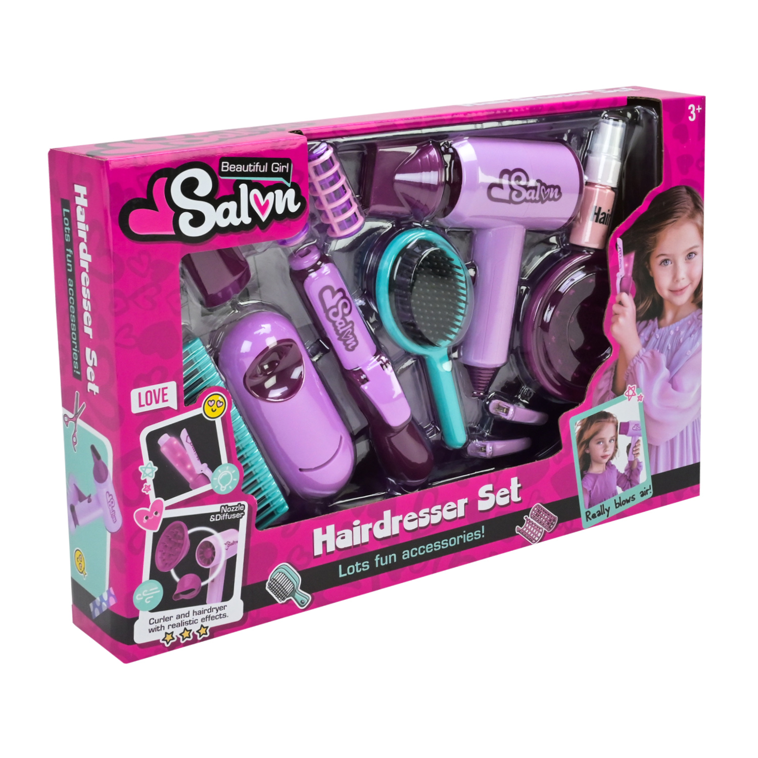 Перукар арт. YLQ-120 (36шт/2) фен, аксес короб. 40*7*28 см