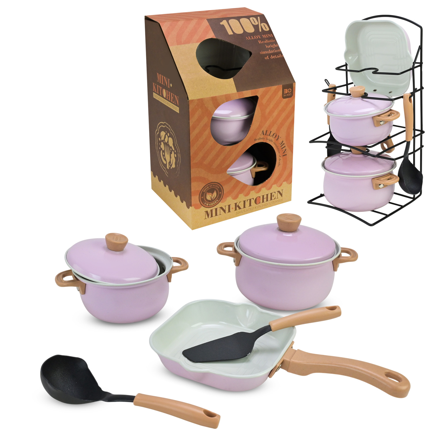 Посуд арт. H43D (36шт)   метал, каструлі. Петельня короб. 15,5*13*25 см см