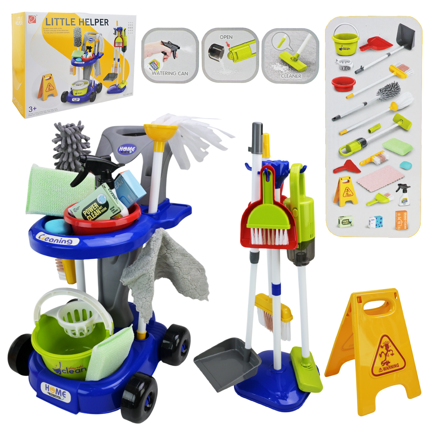 Прибиральника набір арт. 667-66 (8шт) батар. батар, пилосос, аксес короб. 43*56*32