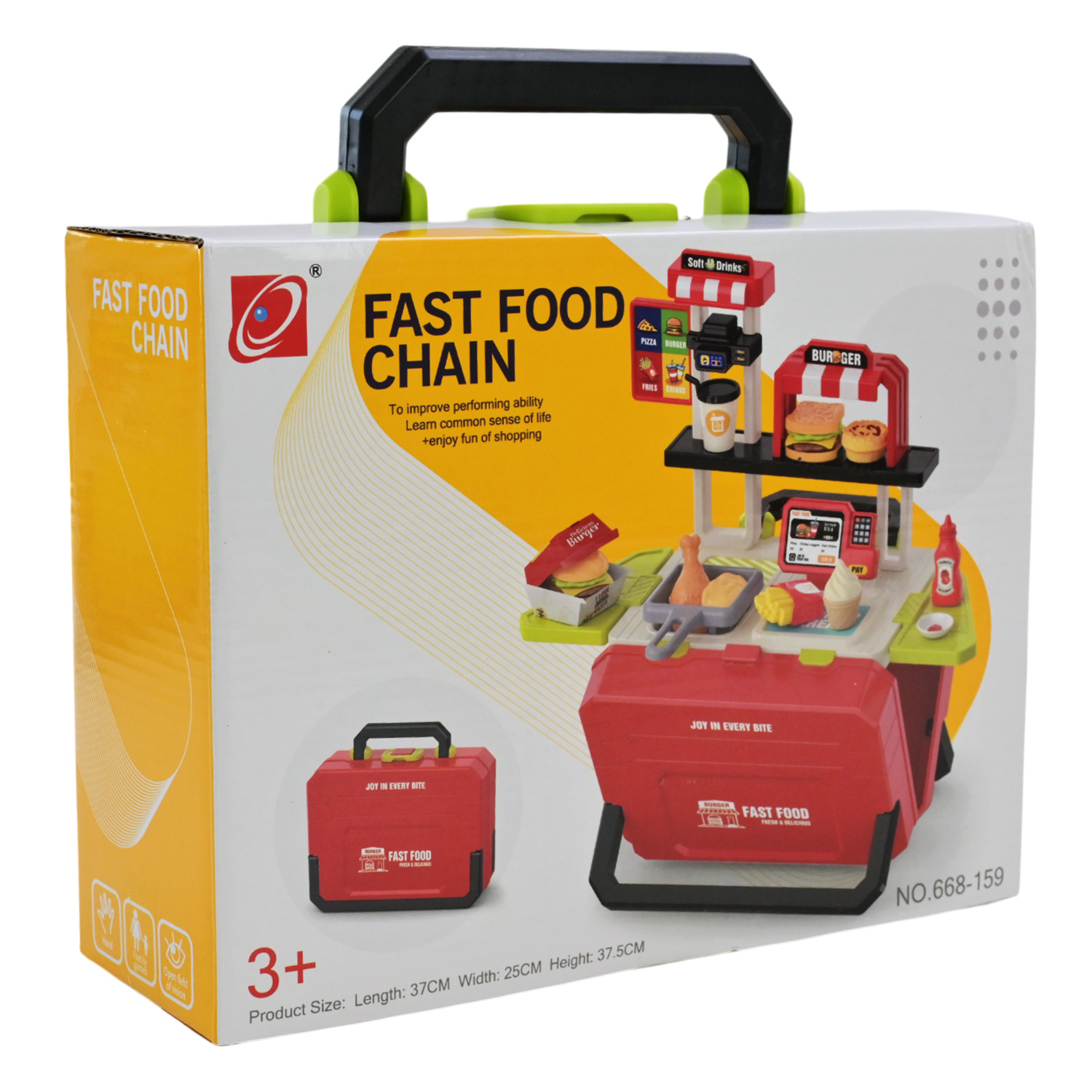 Кафе набір арт. 668-159/160 (36шт) мікс 2 види, фаст фуд, аксес короб. 25*8*19см