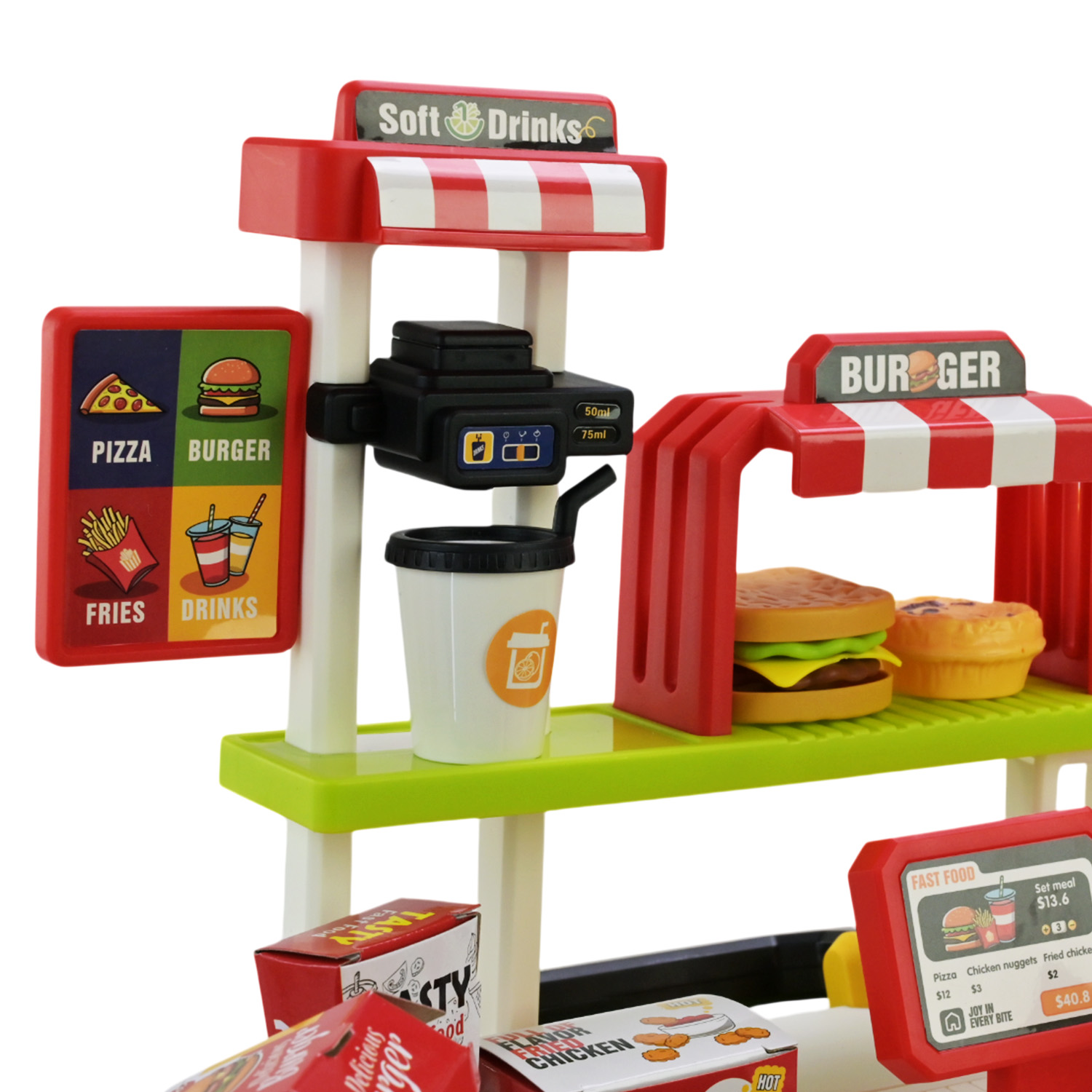 Кафе набір арт. 668-159/160 (36шт) мікс 2 види, фаст фуд, аксес короб. 25*8*19см