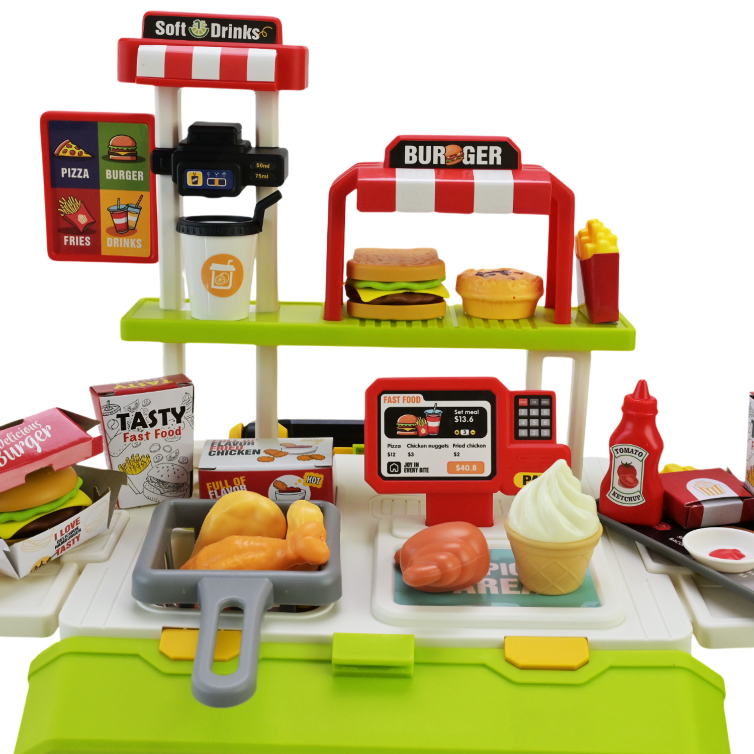 Кафе набір арт. 668-160 (36шт) фаст фуд, аксес короб. 25*8*19см