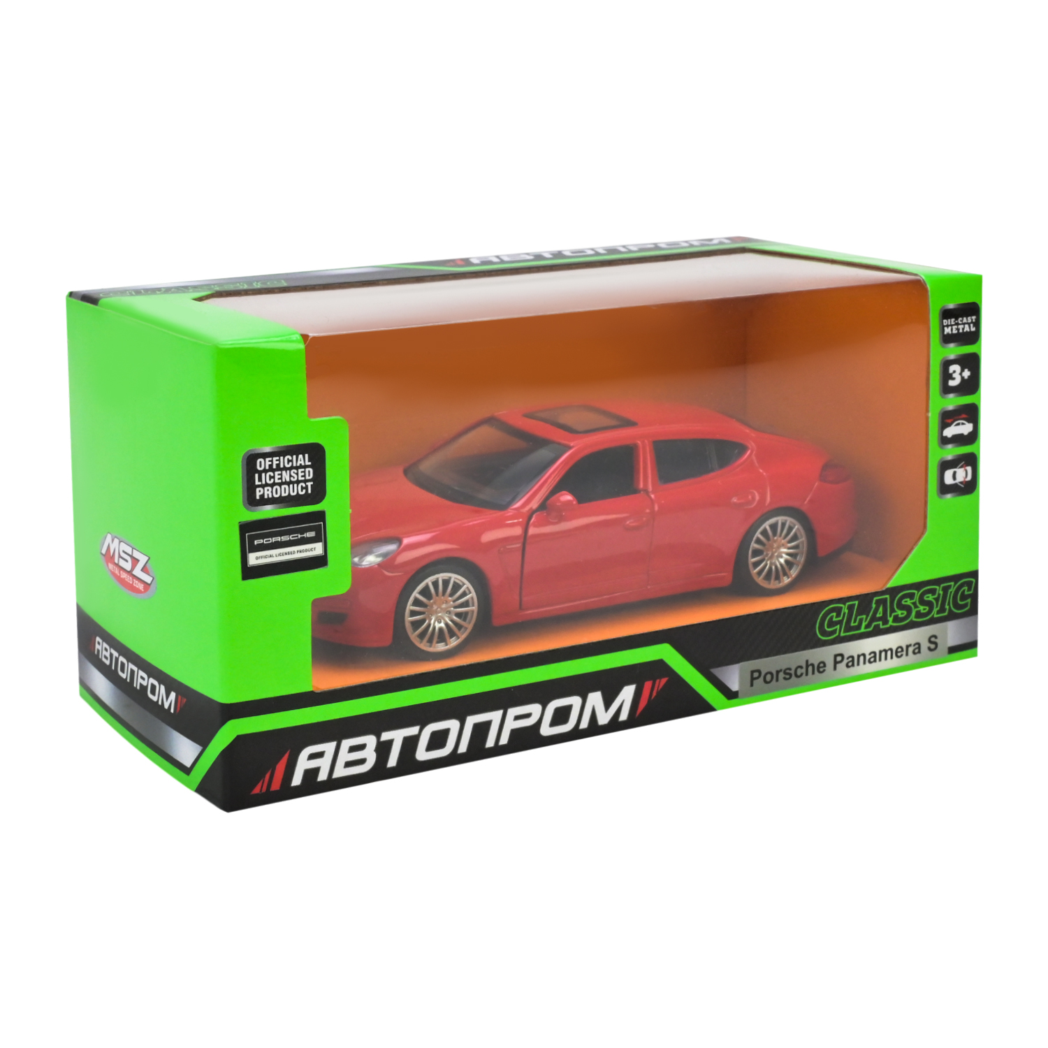 Іграшка машина мет. АВТОПРОМ арт. 10023 (48шт/2) 5 inch,3 кольори Porsche Panamera S, відкр.двері, у кор.16,5*7*8см