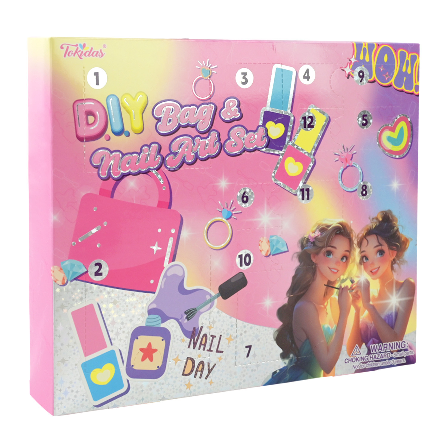 Розпаковка арт. T098 (24шт/4) лак. Аксесуари для дівчат короб. 24,5*4*20,5см