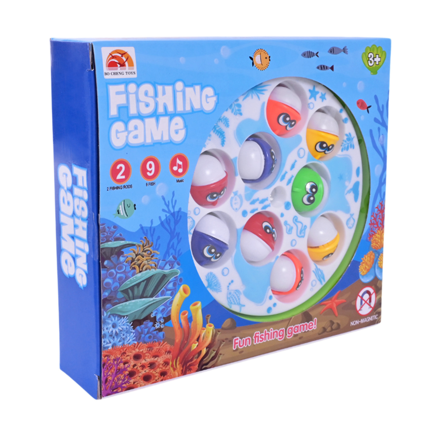 Рибалка батар. арт. 8269 (192шт/2) 4 кольори мікс, вудка, рибки, короб. 16,3*3,6*13,9см