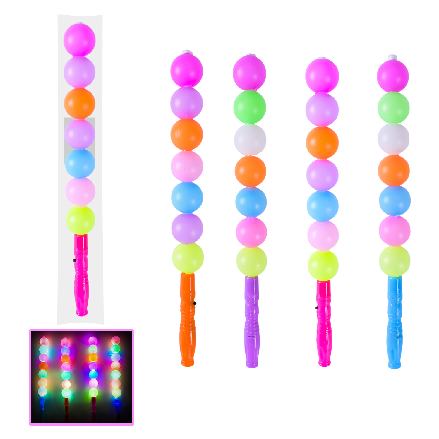 Іграшка зі світлом арт. C28401 (600шт) паличка 4 мікс у пакеті 9*3*42 см