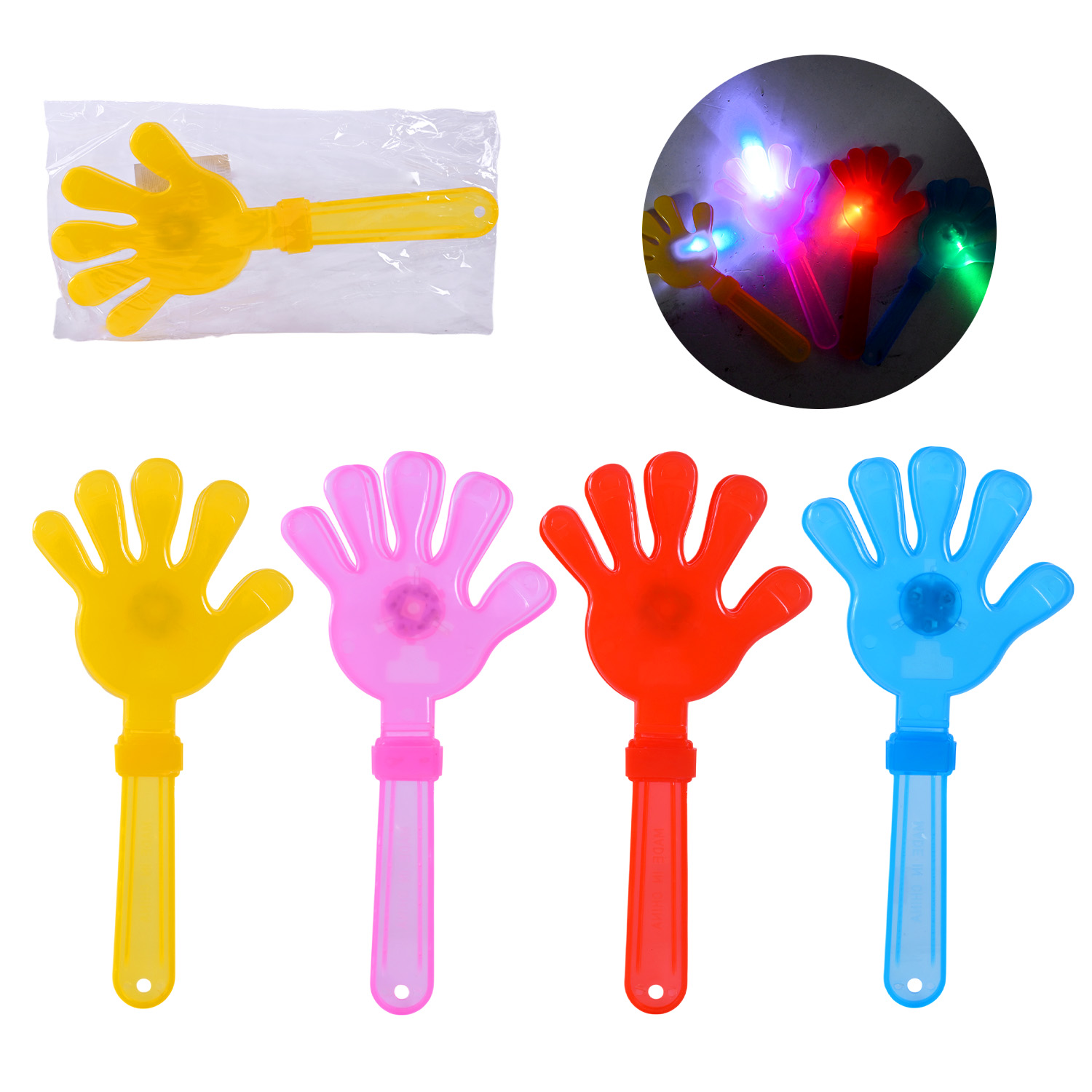 Іграшка зі світлом арт. C28408 (400шт) "рука" 28см 4 кольори р-р 27 у пакеті 12*3*49 см