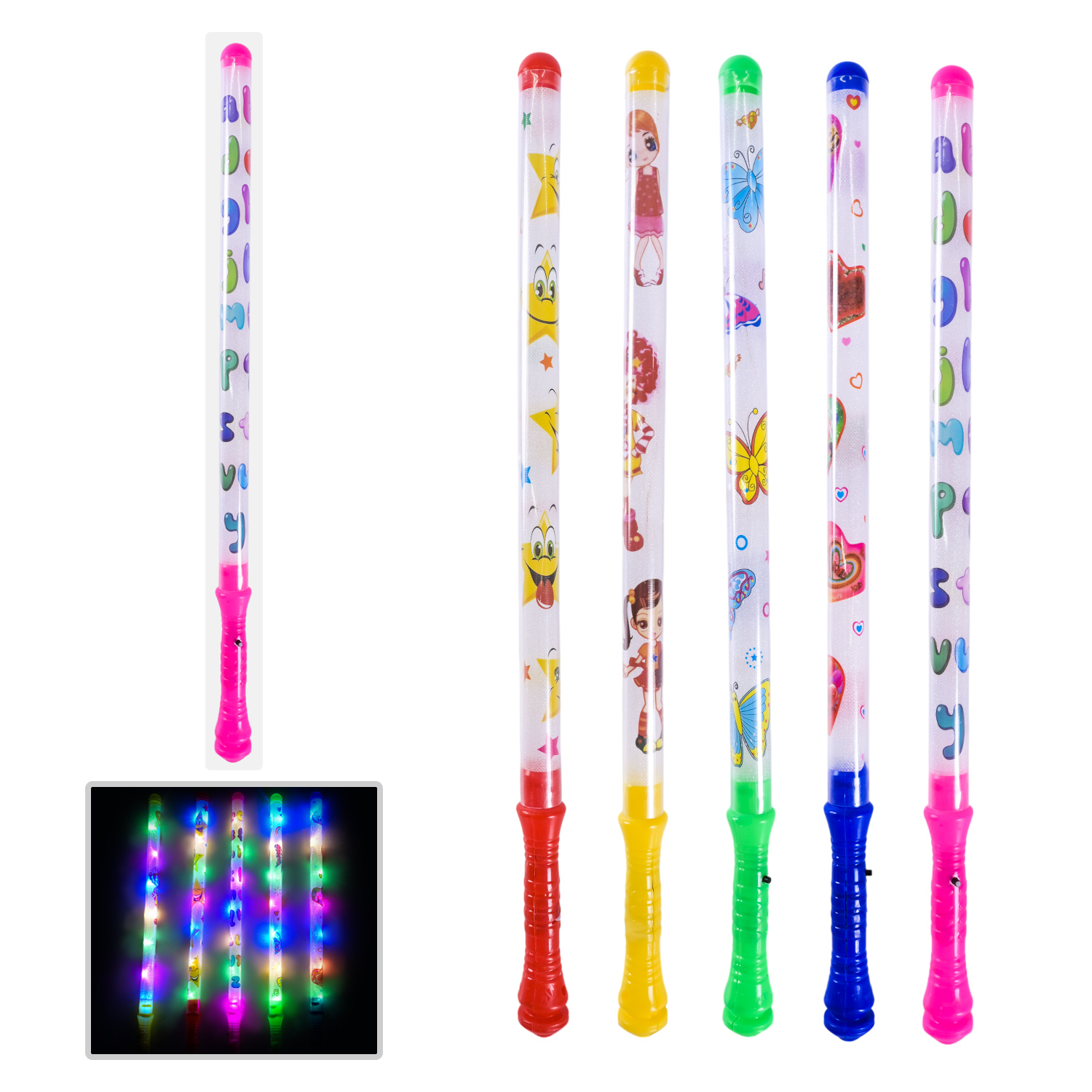 Іграшка зі світлом арт. C28420 (600шт/2) паличка 48см 5 мікс у пакеті 5*2,5*50 см