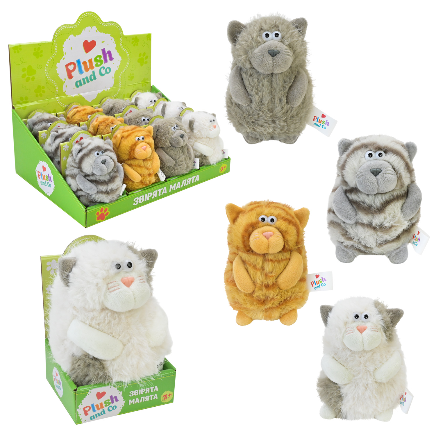 М'яка іграшка Plush and Co арт. PLC25015 (144шт) 13 см 12шт в дисплей боксі 4 види, кор. 9*8*13см, в диспл.боксі 38*26*14см