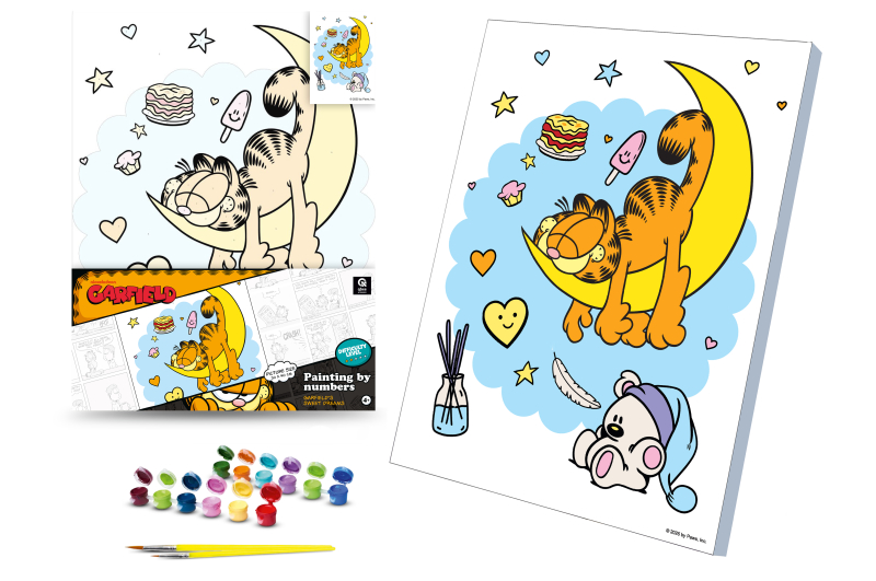 Набір для розпису по номерах 30х40 см QB914-004 "Солодкі сни Гарфілда" qbee