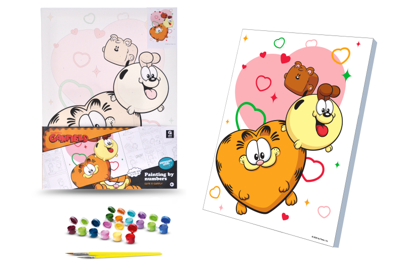 Набір для розпису по номерах 30х40 см QB914-005 "Гарфілд: Милі та пухнасті" qbee