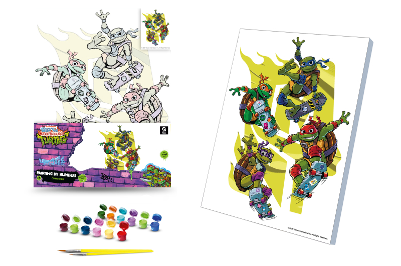 Набір для розпису по номерах 30х40 см QB914-013 "Черепашки Ніндзя: Кавабанга!" qbee