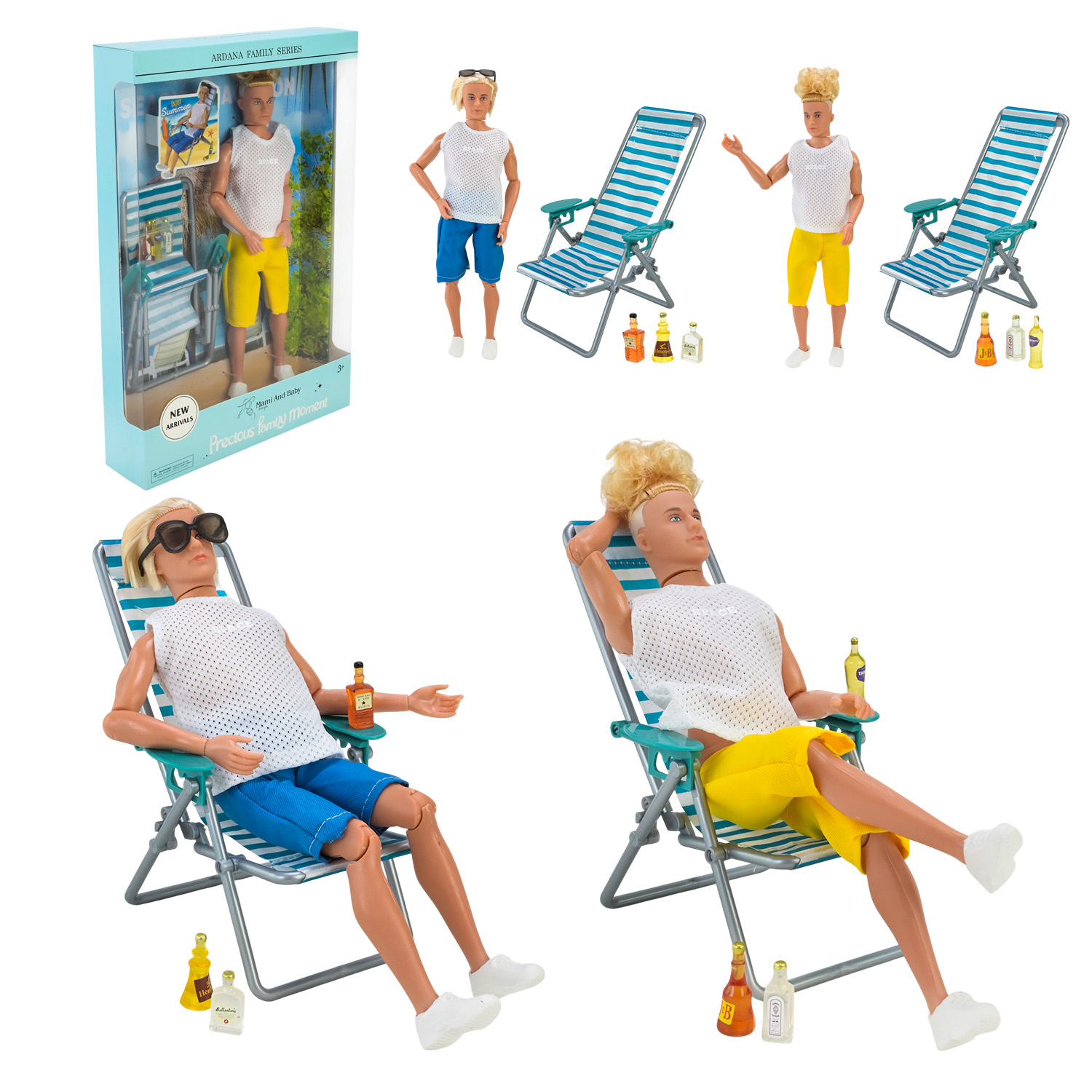 Лялька арт. A795B-1/2 (36шт/2)  міх 2 види, Кен, аксес короб. 30*6*36,5 см