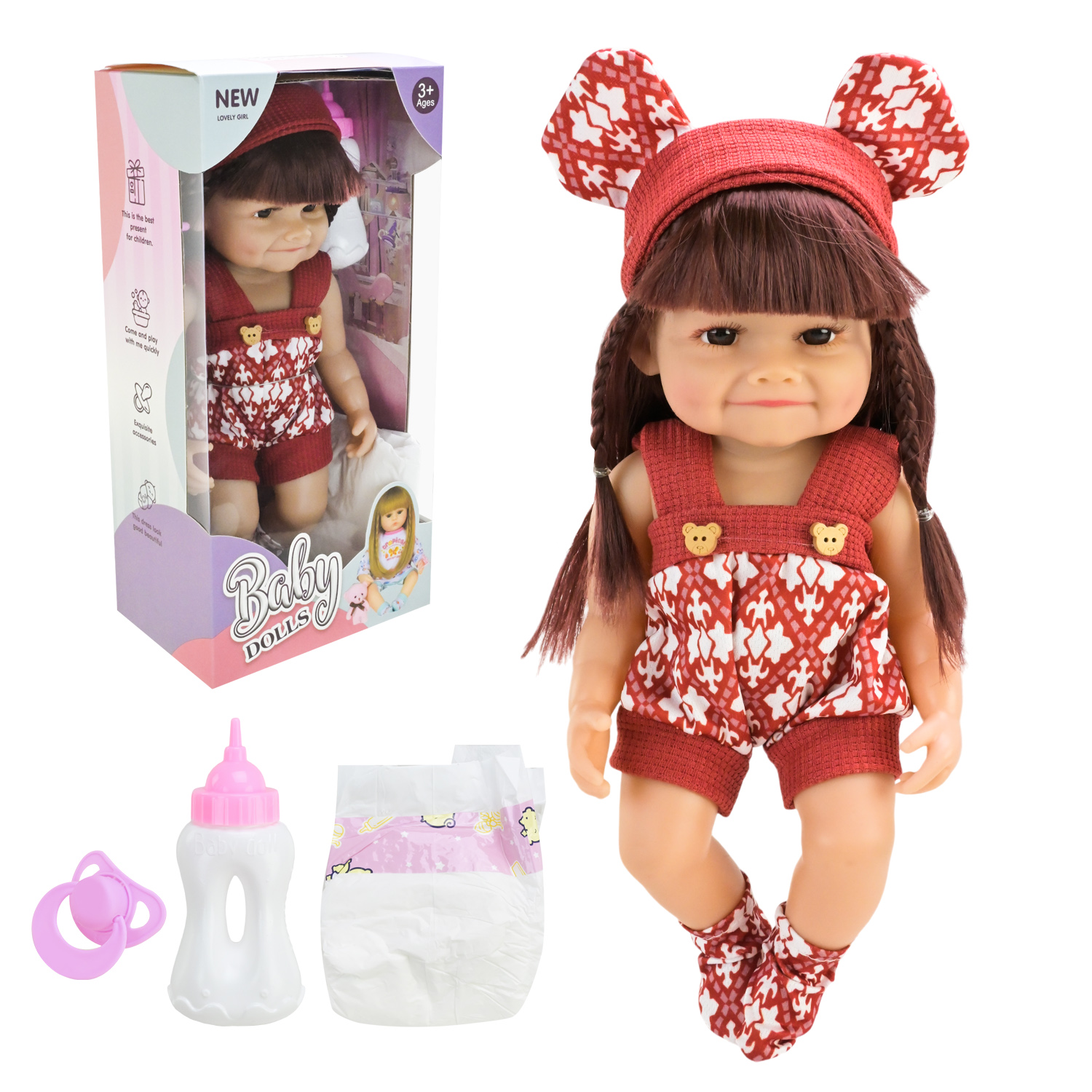 Лялька арт. HS-953A/C (60шт/2) мікс 2 види, вінілові ляльки, аксес короб. 32*16*10см