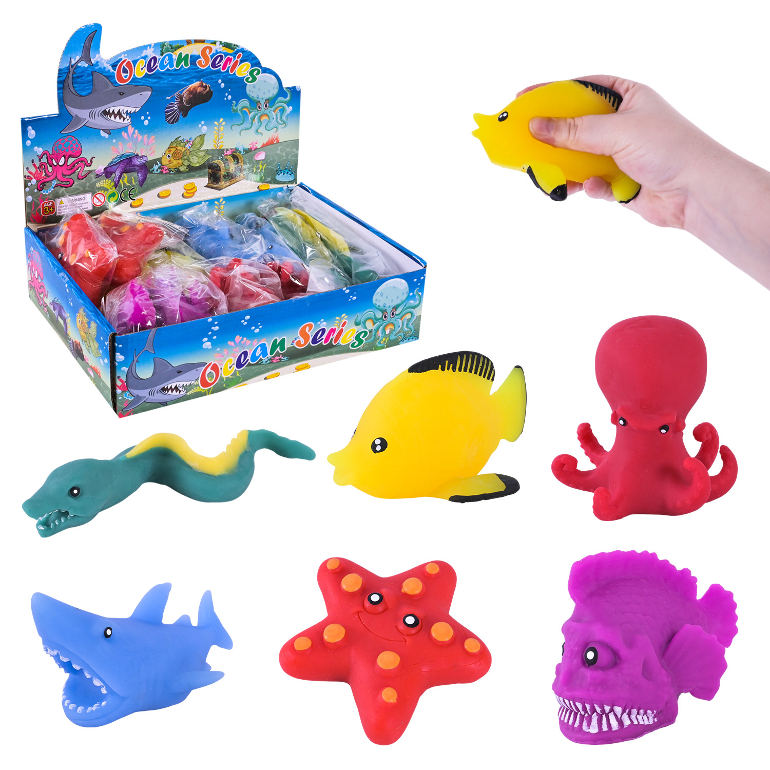 Іграшка антистрес арт C2971 (144шт)  6 мікс в дисплеї, 12шт дисплей бокс 27*20*7 см