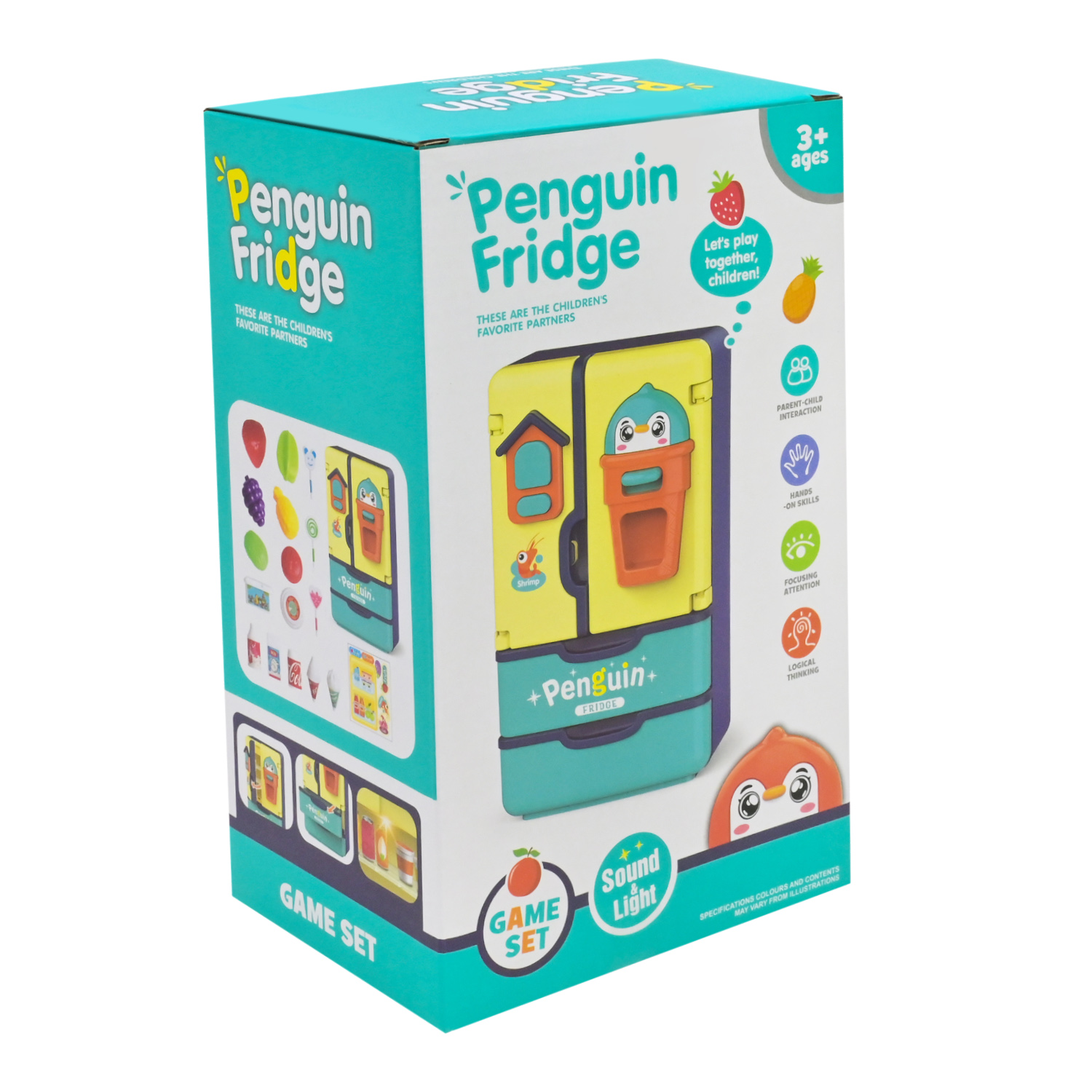 Побутова техніка арт. 1821 (36шт/2) батар. світло,холодильник, продукти, звук короб. 24*10*15