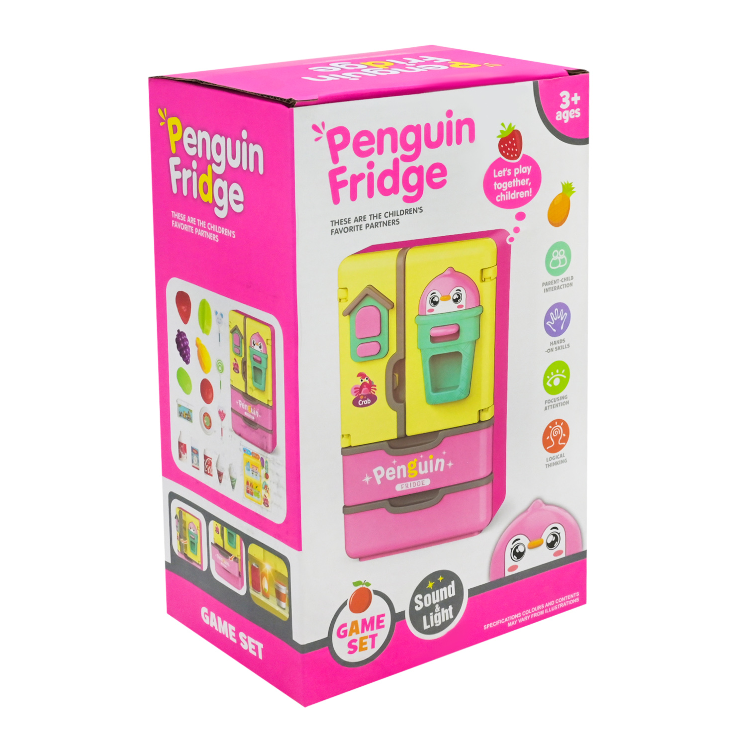 Побутова техніка арт. 1819 (36шт/2) батар. світло,холодильник, продукти, короб. 24*10*15