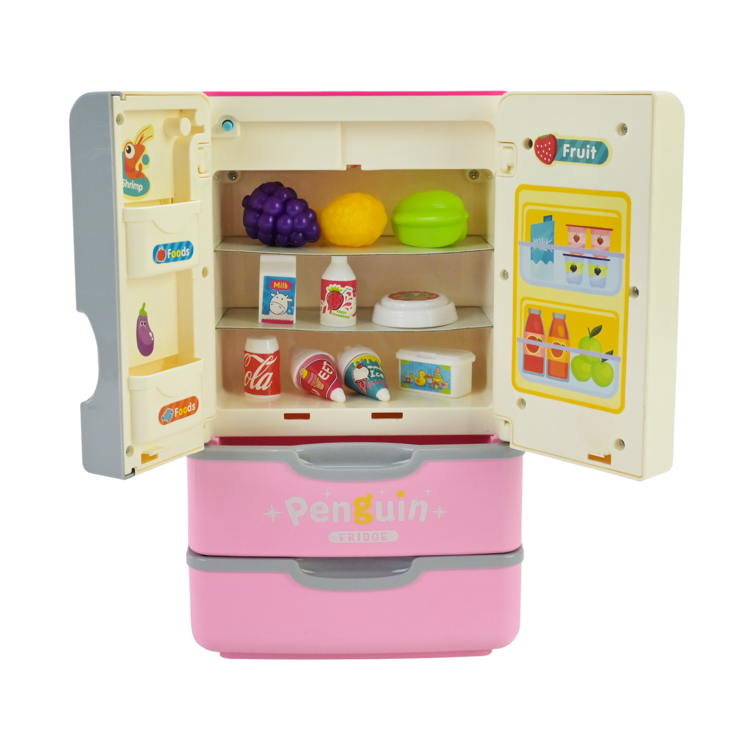 Побутова техніка арт. 1819 (36шт/2) батар. світло,холодильник, продукти, короб. 24*10*15