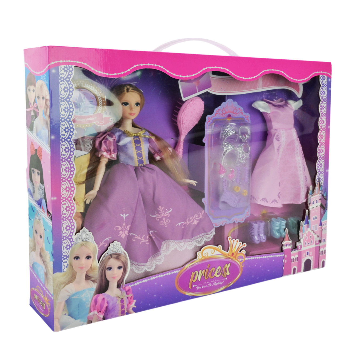 Лялька арт. 91062-1/2 (24шт/2) мікс2 , в наборі сукні, аксес короб. 45*7*35см