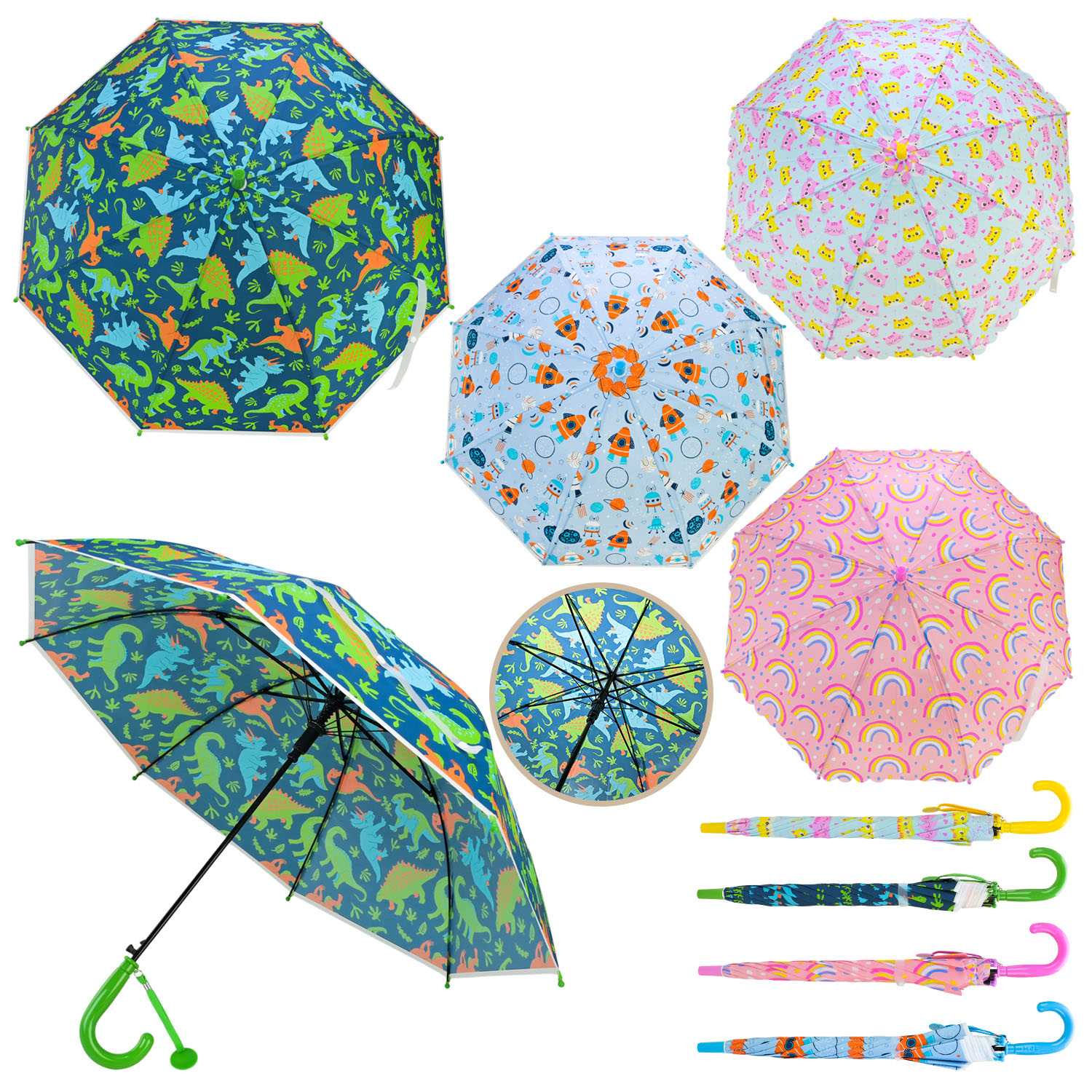 Парасолька арт. RST026  (60шт/5) 4 види 8 спиць R=50см