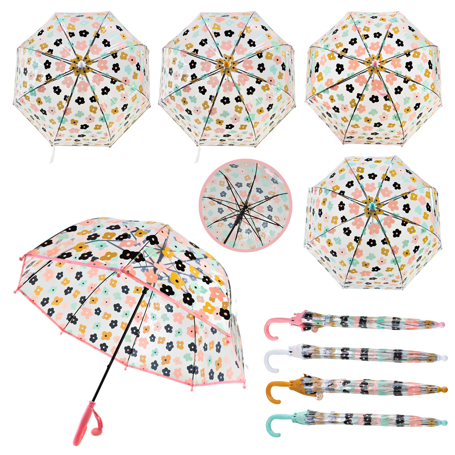 Парасолька арт. RST031A  (60шт/5) 4 види 8 спиць*50см купол 70см довжина 65см