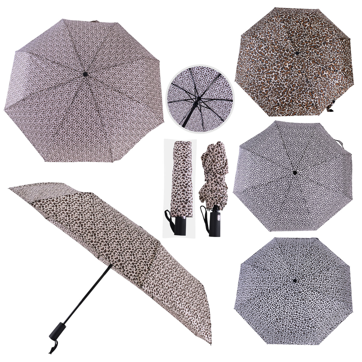 Парасолька арт. HS3352  (60шт/5) 4 види 8 спиць*55см купол 95см довжина зібр 28,5см, розкр 56,5см