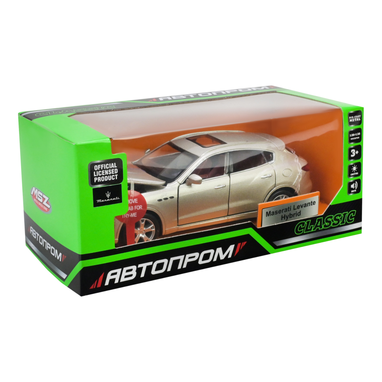 Машина мет. АВТОПРОМ арт. 68398 (48шт/2) 1:32 Maserati Levante SUV, бат., світ., звук, відчиняються двері, короб. 18*9*9 см