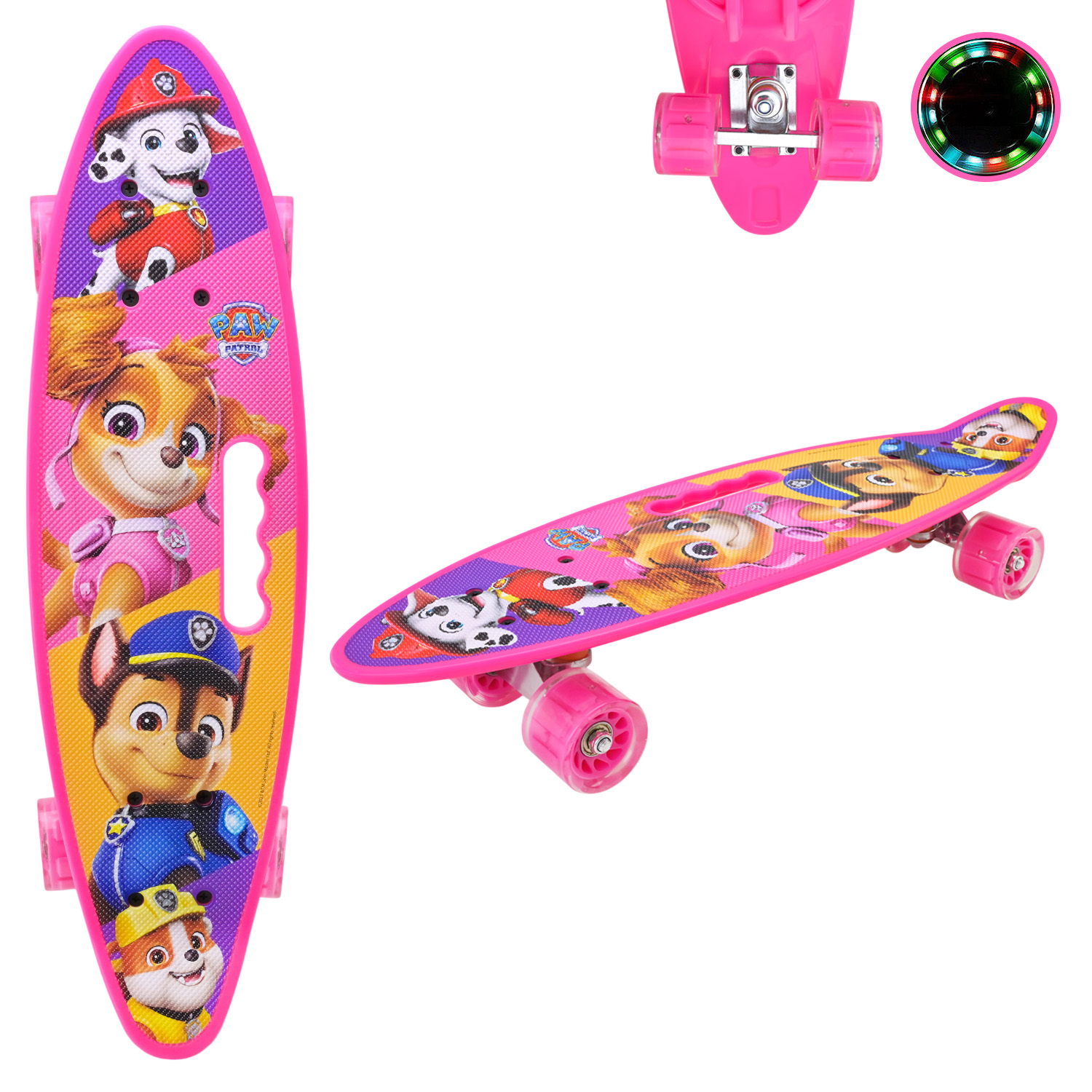 Пенні борд арт. PP2501 (8шт) Paw Patrol 60*17 см, колеса PU світло 60х17х12 см
