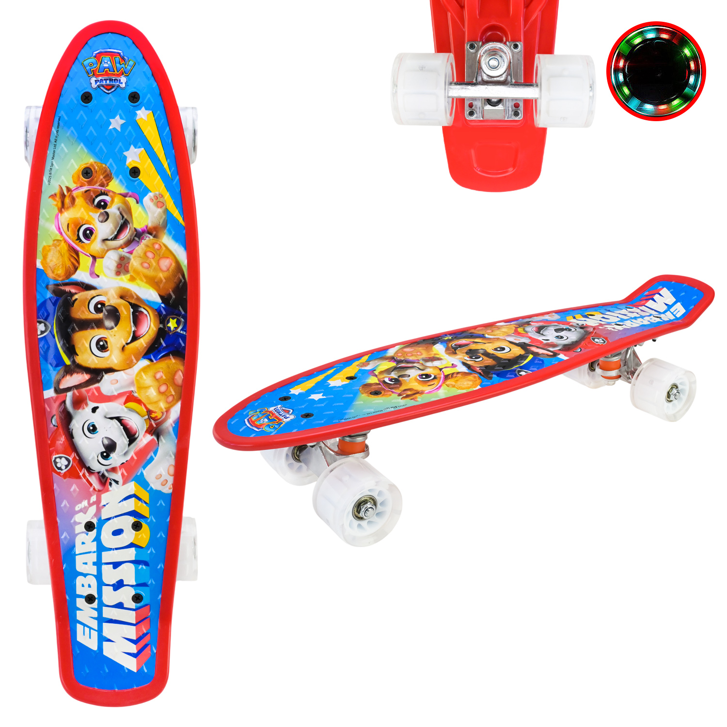 Пенні борд арт. PP2504 (8шт) Paw Patrol 56*15 см, колеса PU світло 56х15х13 см